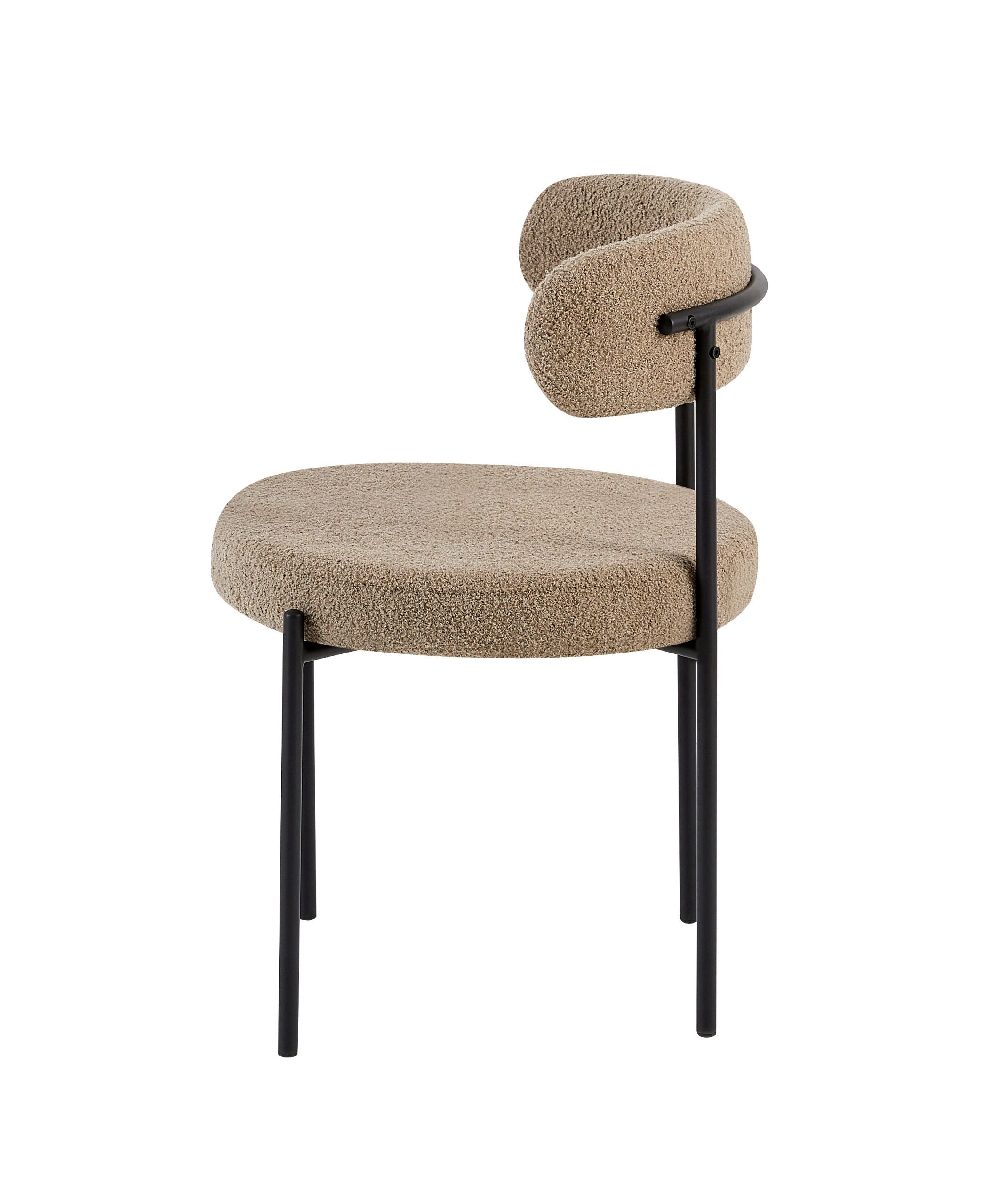 selsey-femiss-polsterstuhl-dunkelbeige-boucl-stoff image 3