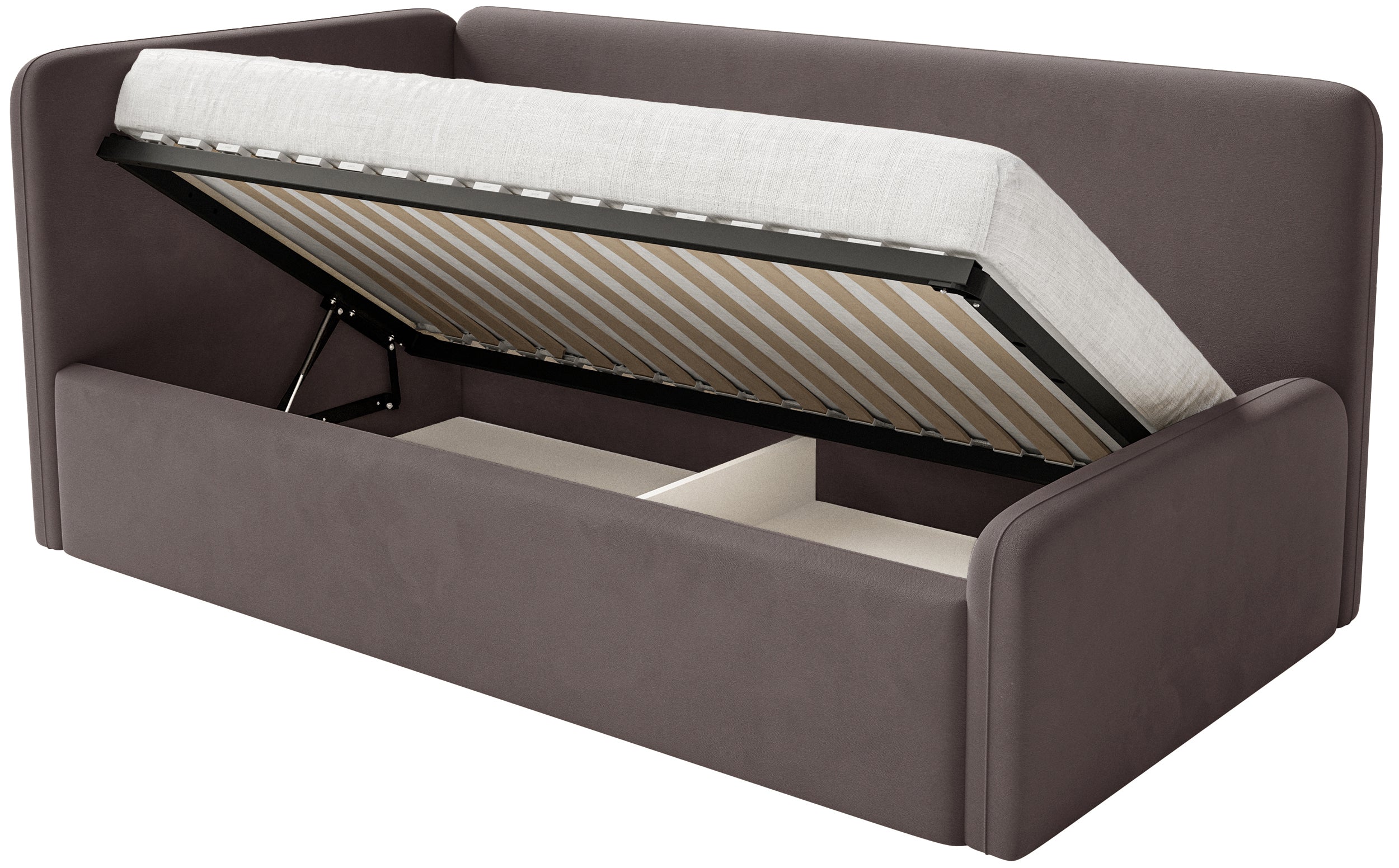 selsey-fanklo-jugendbett-90x200-cm-linksseitig-mit-stauraum-brauner-velours image 3