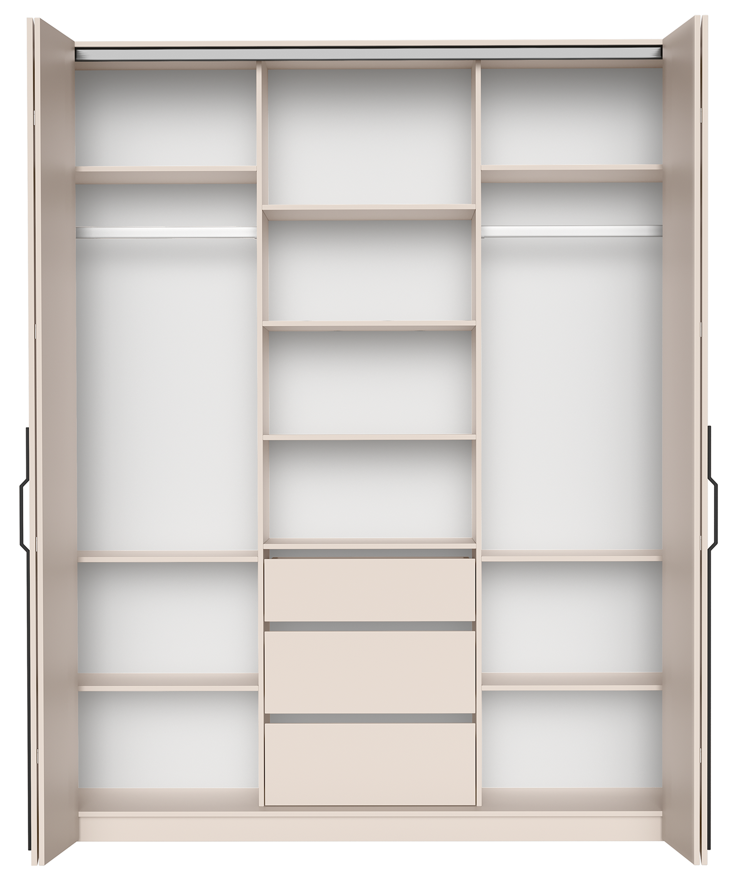 selsey-bari-kleiderschrank-200-cm-zweit-rig-mit-drei-schubladen-kaschmir image 3