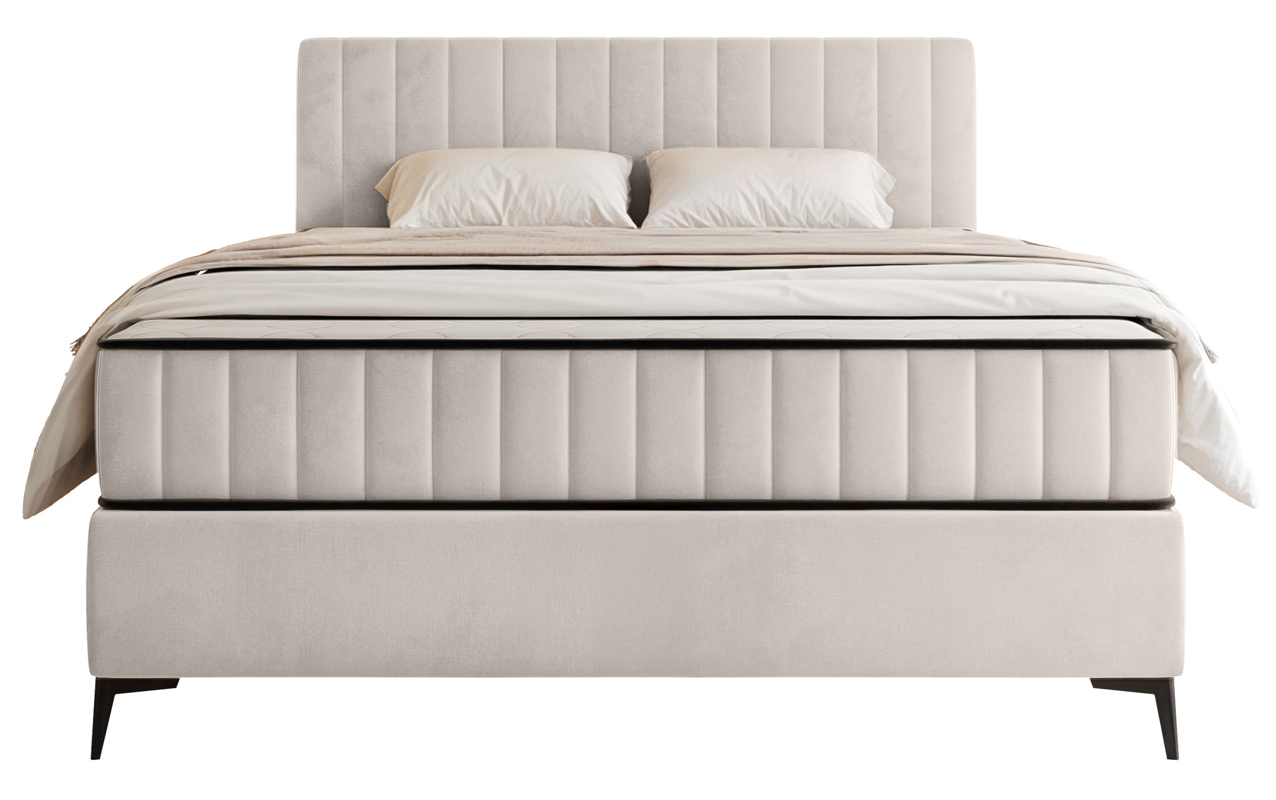 selsey-mufasso-kontinentalbett-140x200-cm-hellbeiger-velours-mit-stauraum image 4