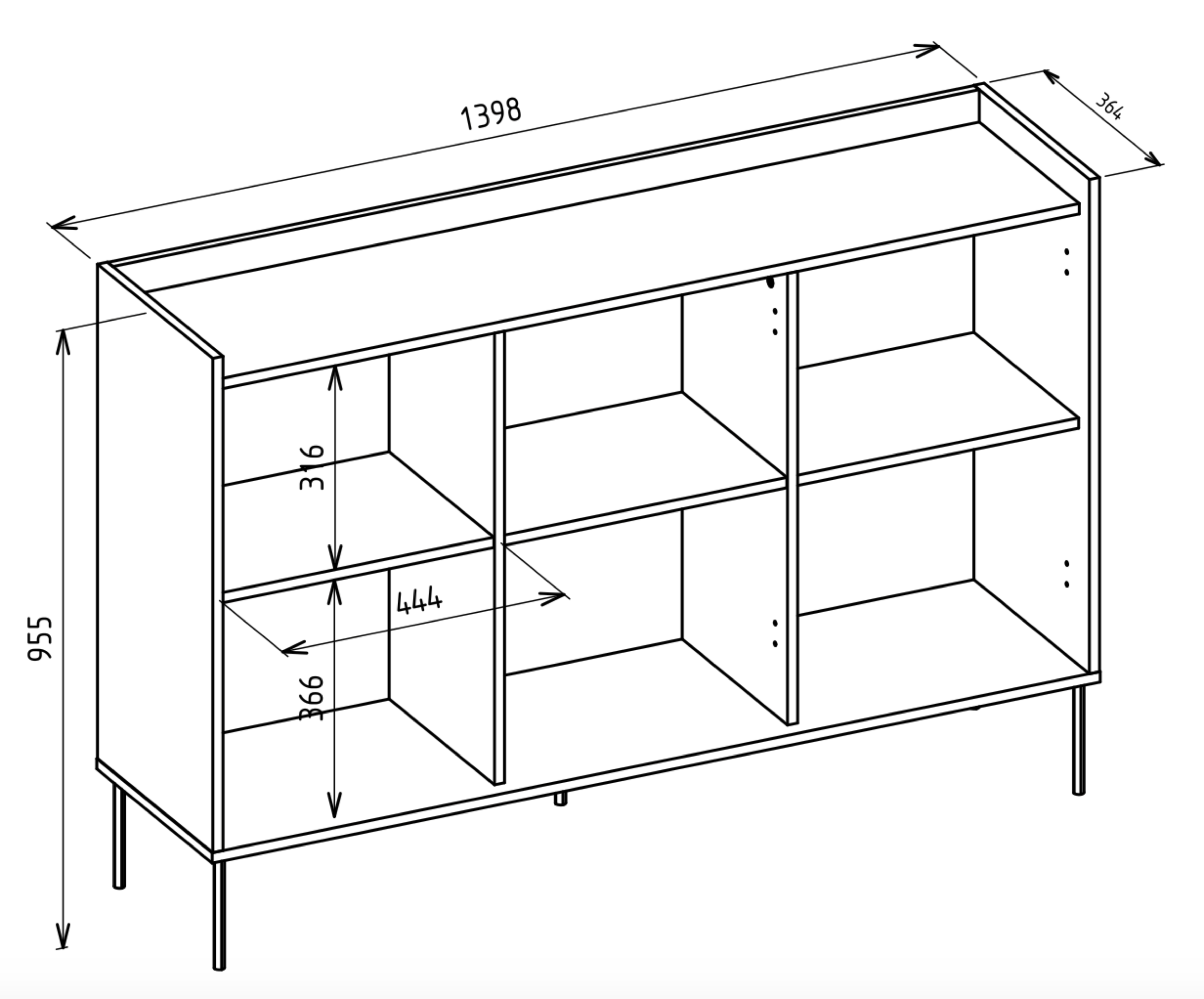 selsey-tovi-dreht-renschrank-140-cm-schwarz-wisconsin-nussbaum image 8