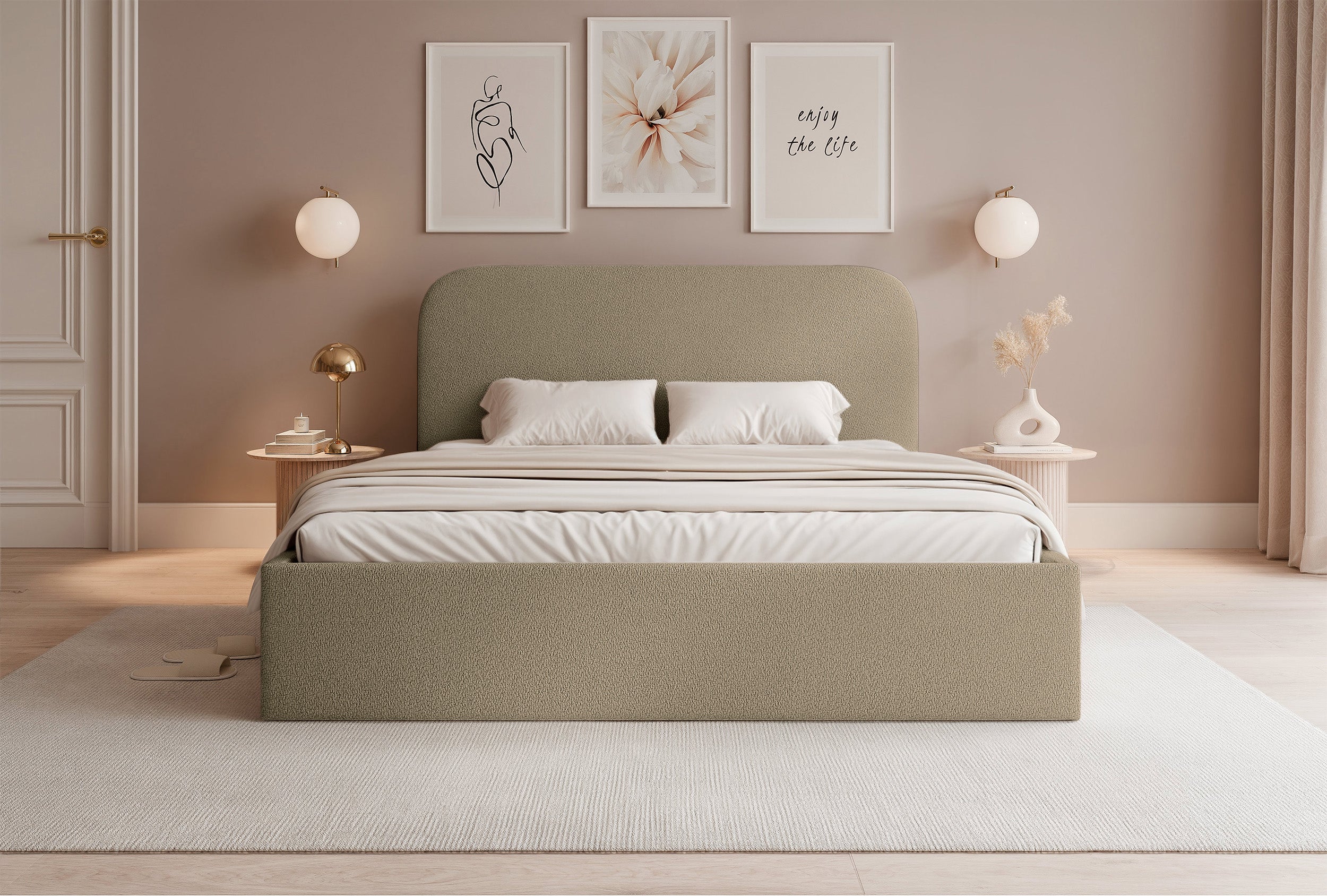 selsey-sonvivo-polsterbett-160x200-cm-mit-bettkasten-dunkelbeige-chenille image 3