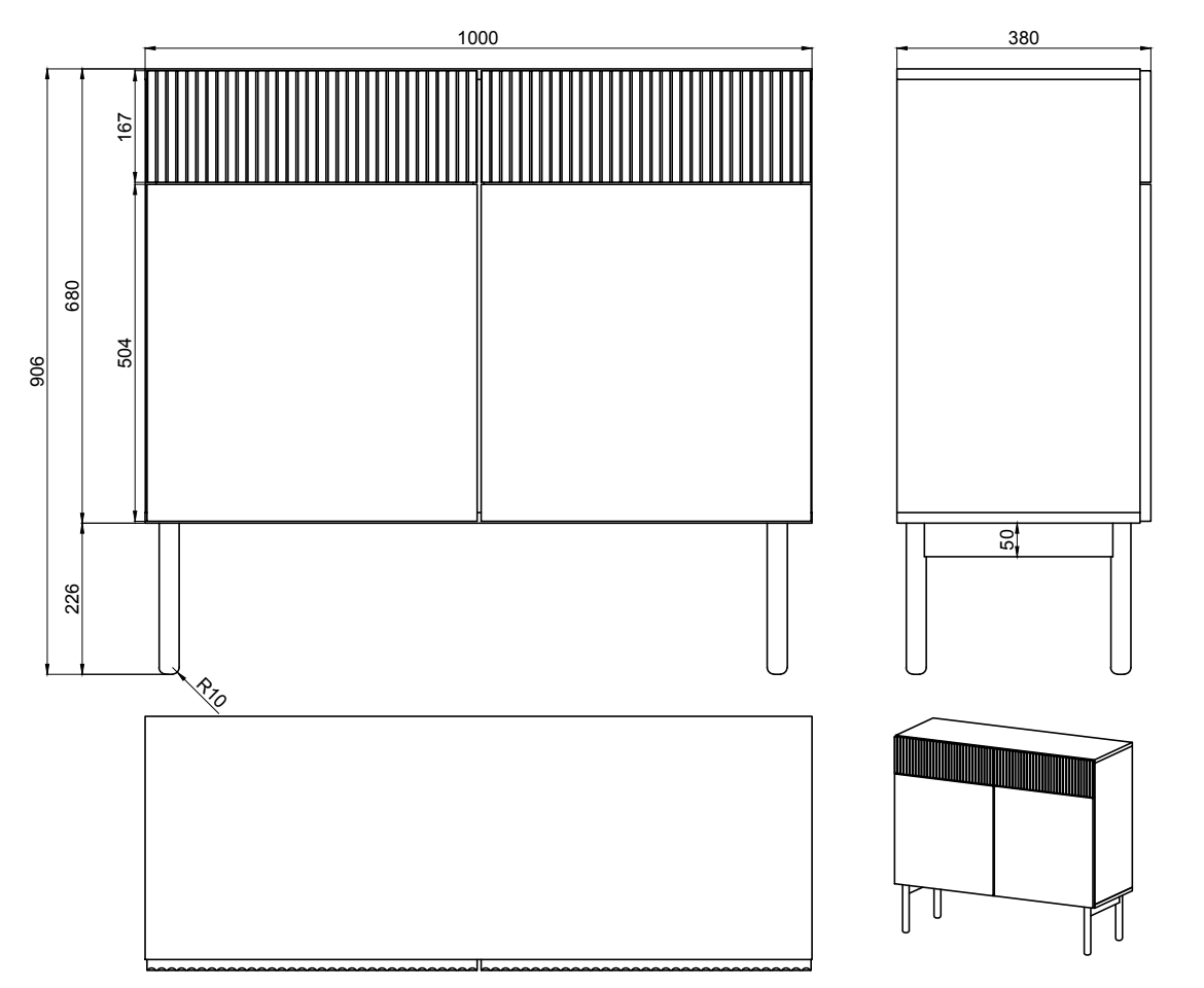 selsey-nolie-kommode-100-cm-mit-2-t-ren-und-2-schubladen-portland-esche-schwarz image 8