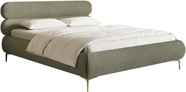 selsey-roule-cord-gepolstertes-bett-160x200-cm-olivgr-ner-cord-goldbeine image 1