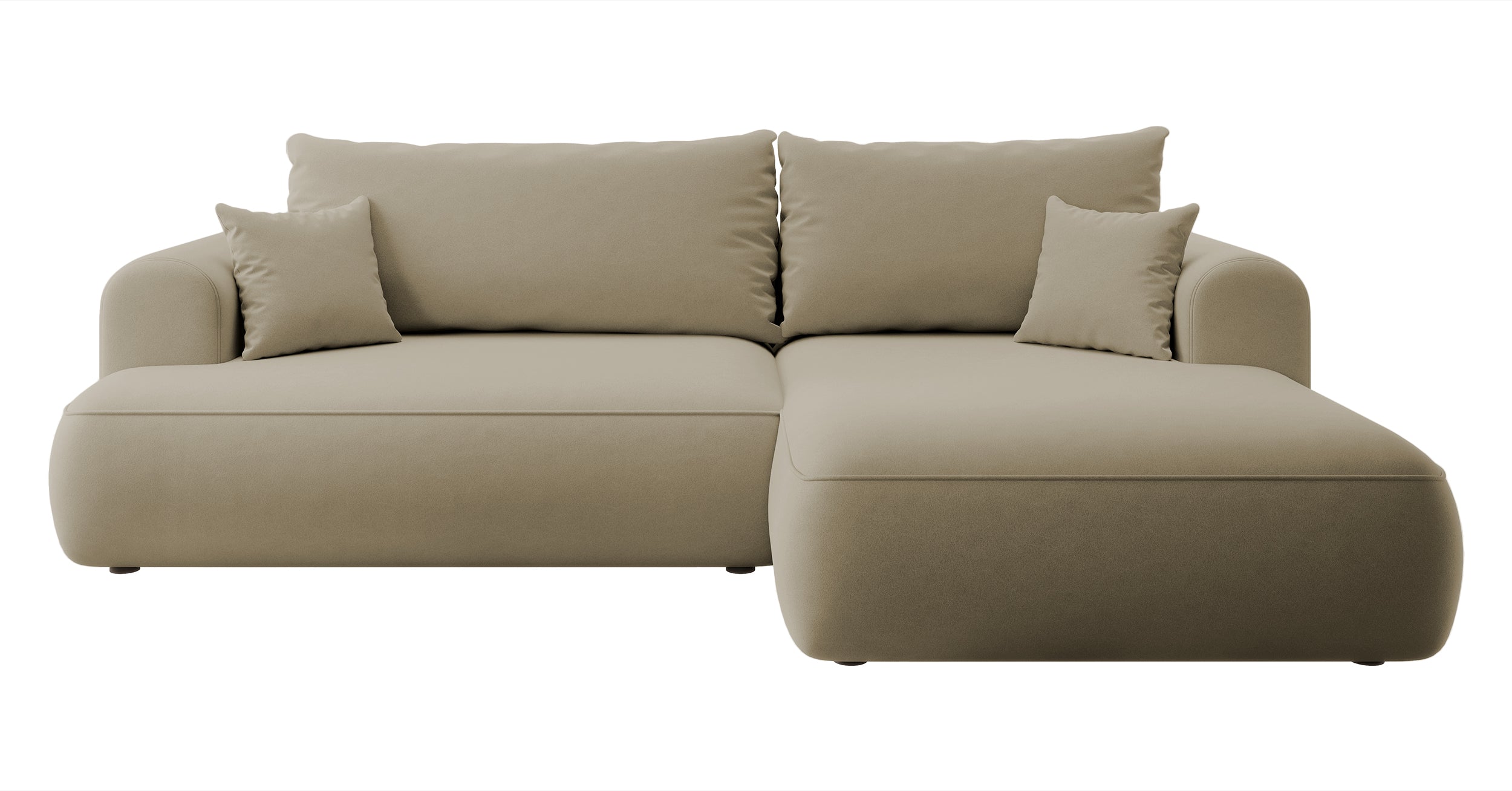 selsey-ovo-ecksofa-mit-schlaffunktion-rechts-l-form-beige-samt-mit-stauraum image 1