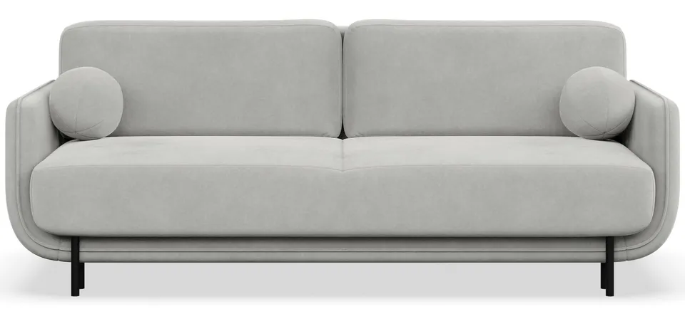 selsey-ovals-dreisitziges-schlafsofa-hellgrau-samt image 1