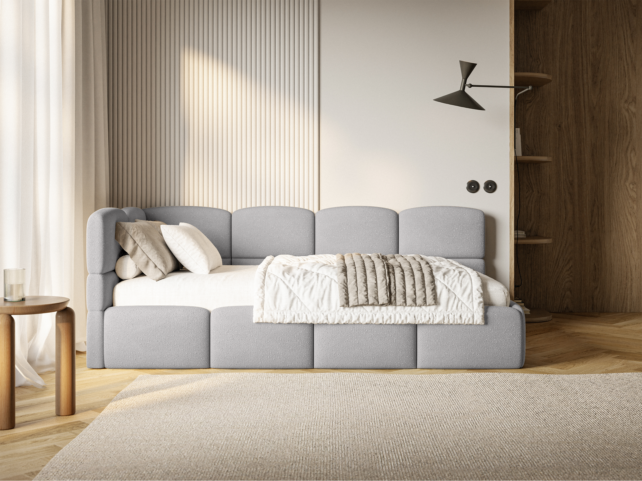 selsey-cloudy-jugendbett-90x200-cm-links-mit-stauraum-hellgrau-chenille image 4