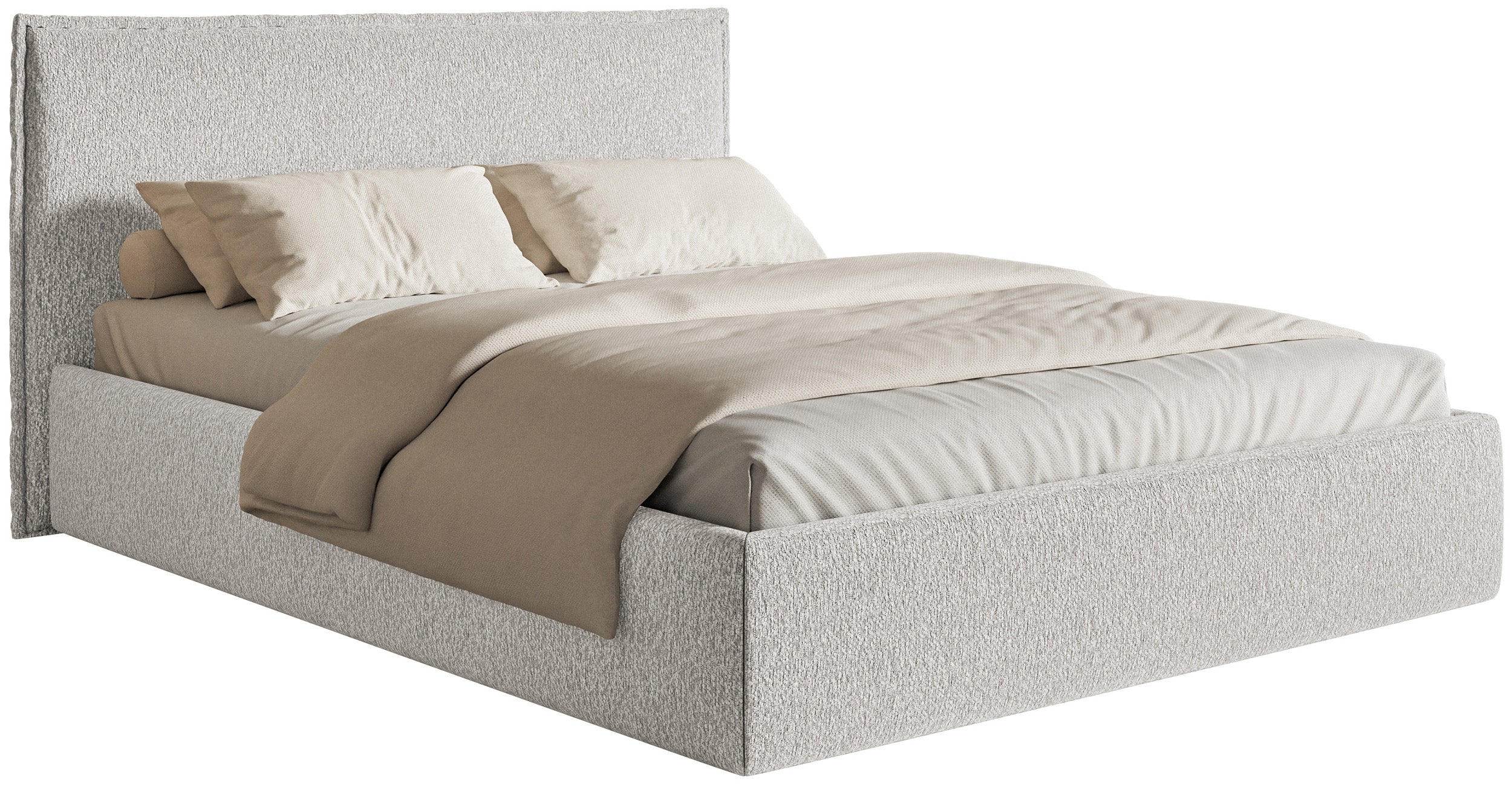 selsey-softie-slim-polsterbett-200x200-cm-dunkelbeige-chenille image 6