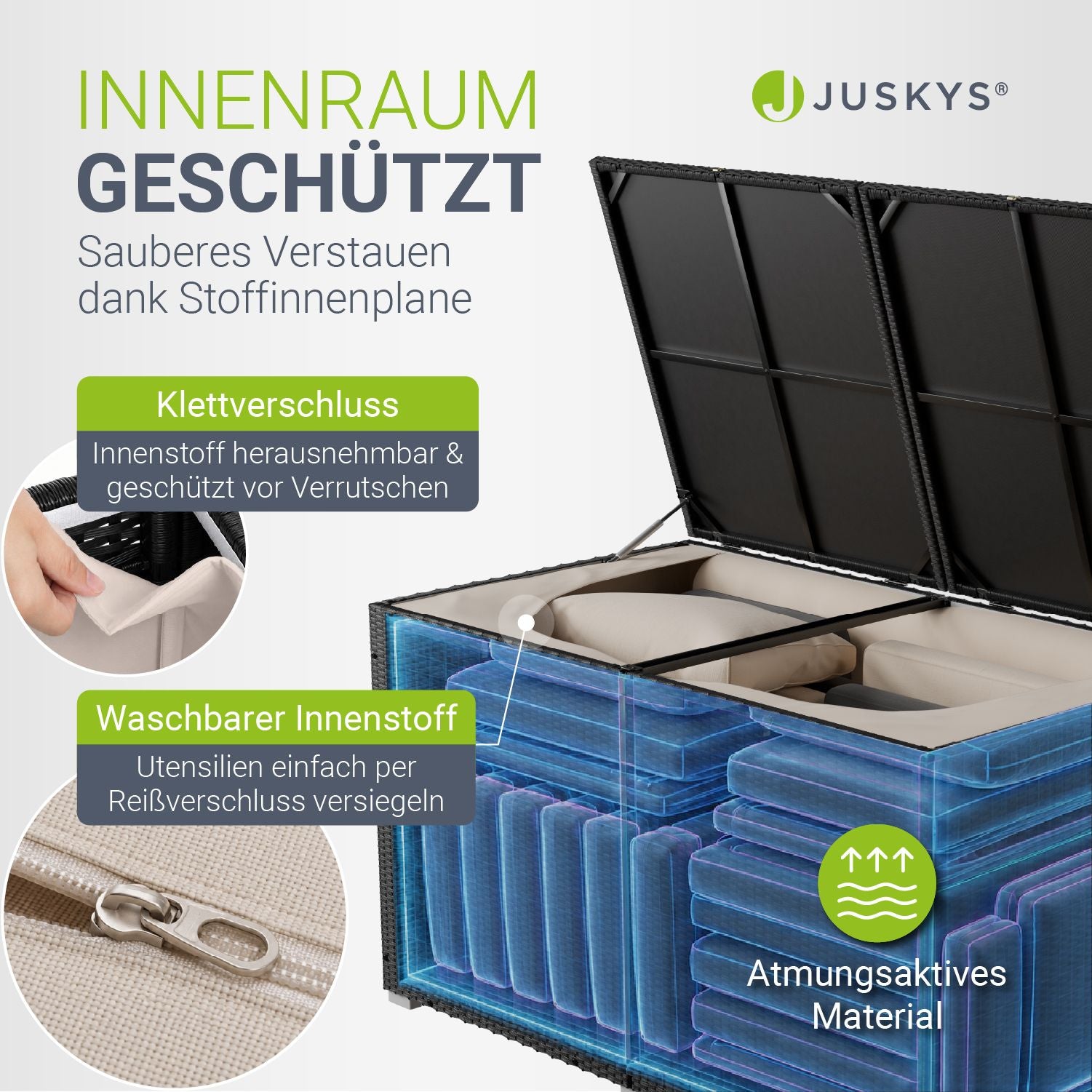 juskys-polyrattan-auflagenbox-ikaria-950-l-gartenbox-schwarz-mit-deckel image 3