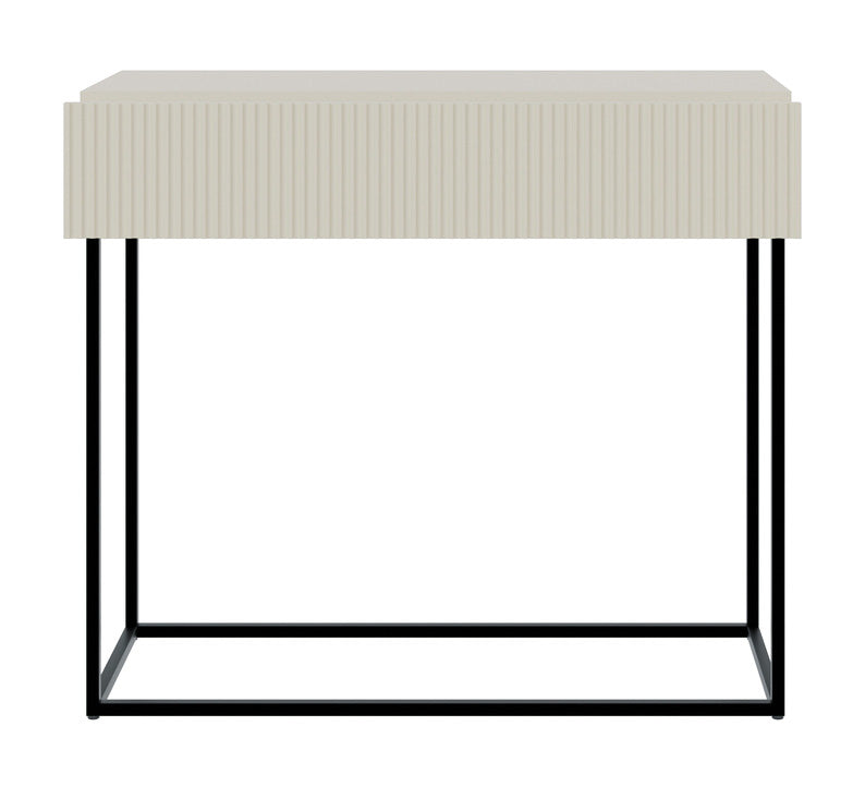 selsey-veldio-konsole-90-cm-mit-schublade-gefr-ste-front-grau-beige-mit-schwarze image 4