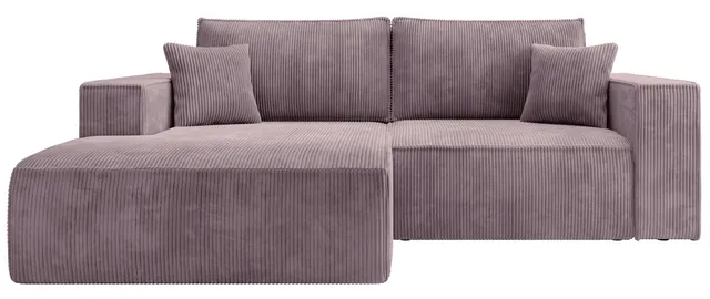 selsey-farese-mini-ecksofa-links-mit-schlaffunktion-und-stauraum-flieder-cord image 1
