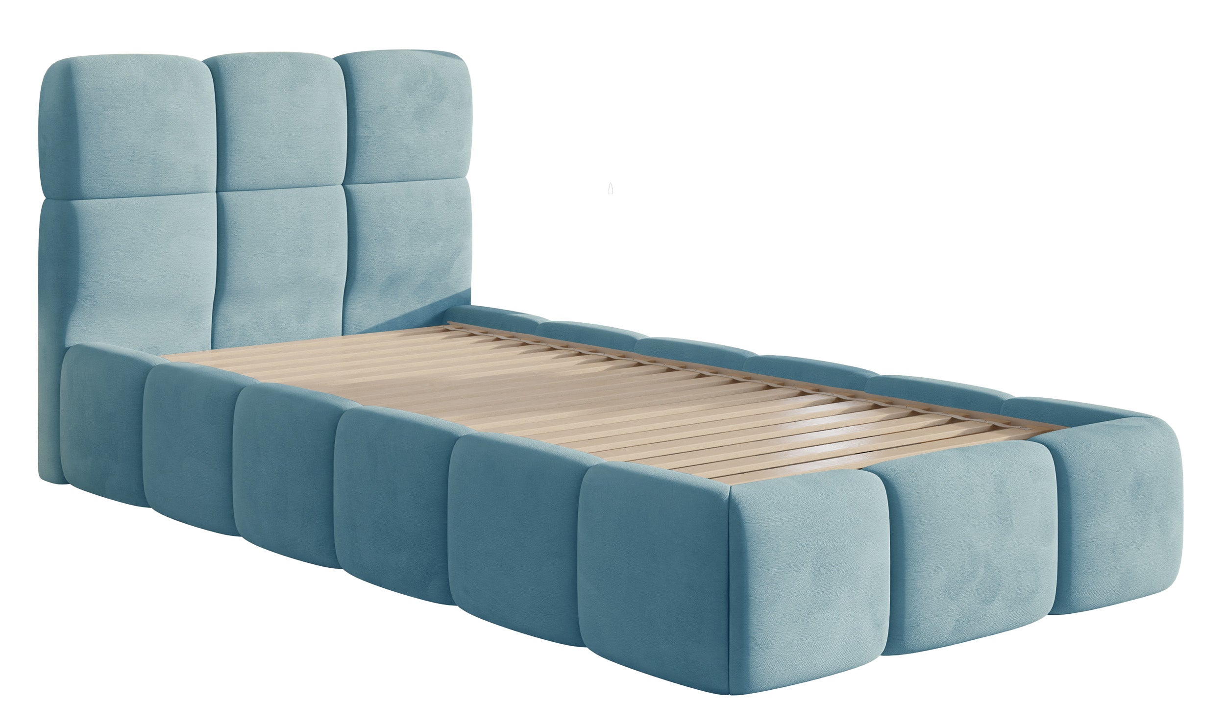selsey-cloudy-gepolstertes-bett-90x200-cm-velours-hellblau-wasserabweisend image 3