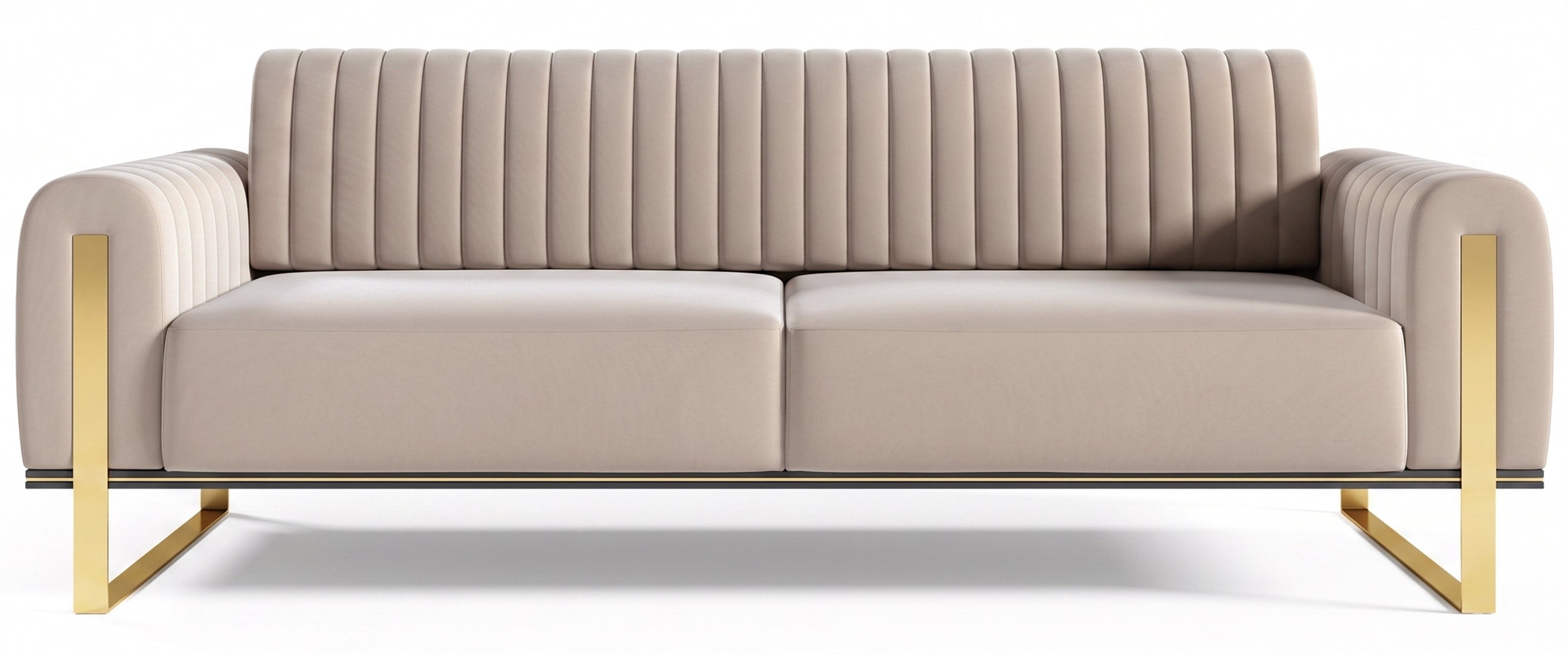selsey-parissa-3-sitzer-sofa-beige-samt-glamour image 6