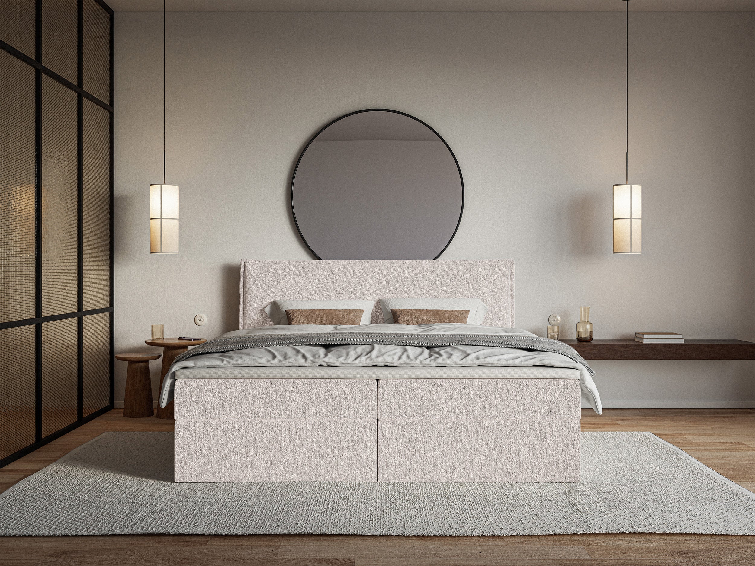 selsey-softie-kontinentalbett-140x200-cm-mit-stauraum-und-topper-beige-chenille image 3