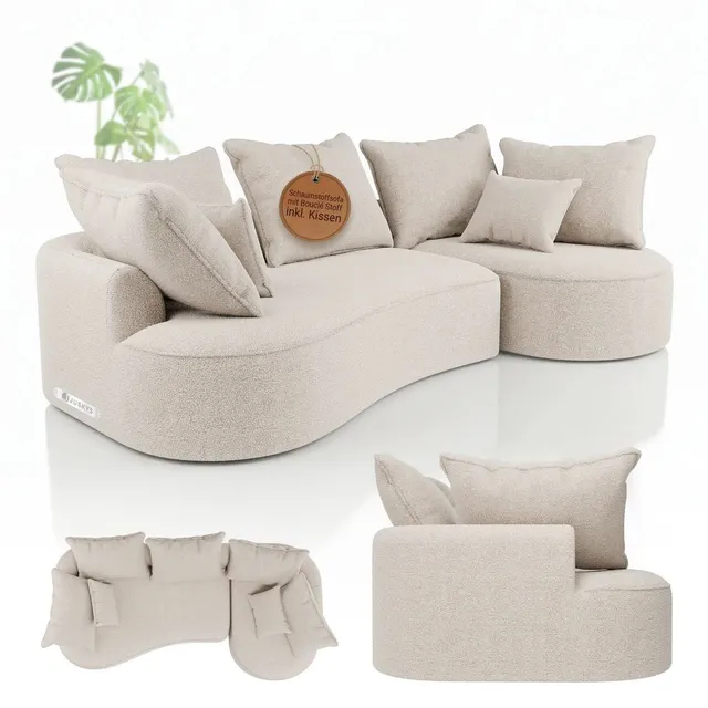 juskys-sofa-tirano-mit-ottomane-dekokissen-boucl-creme image 1