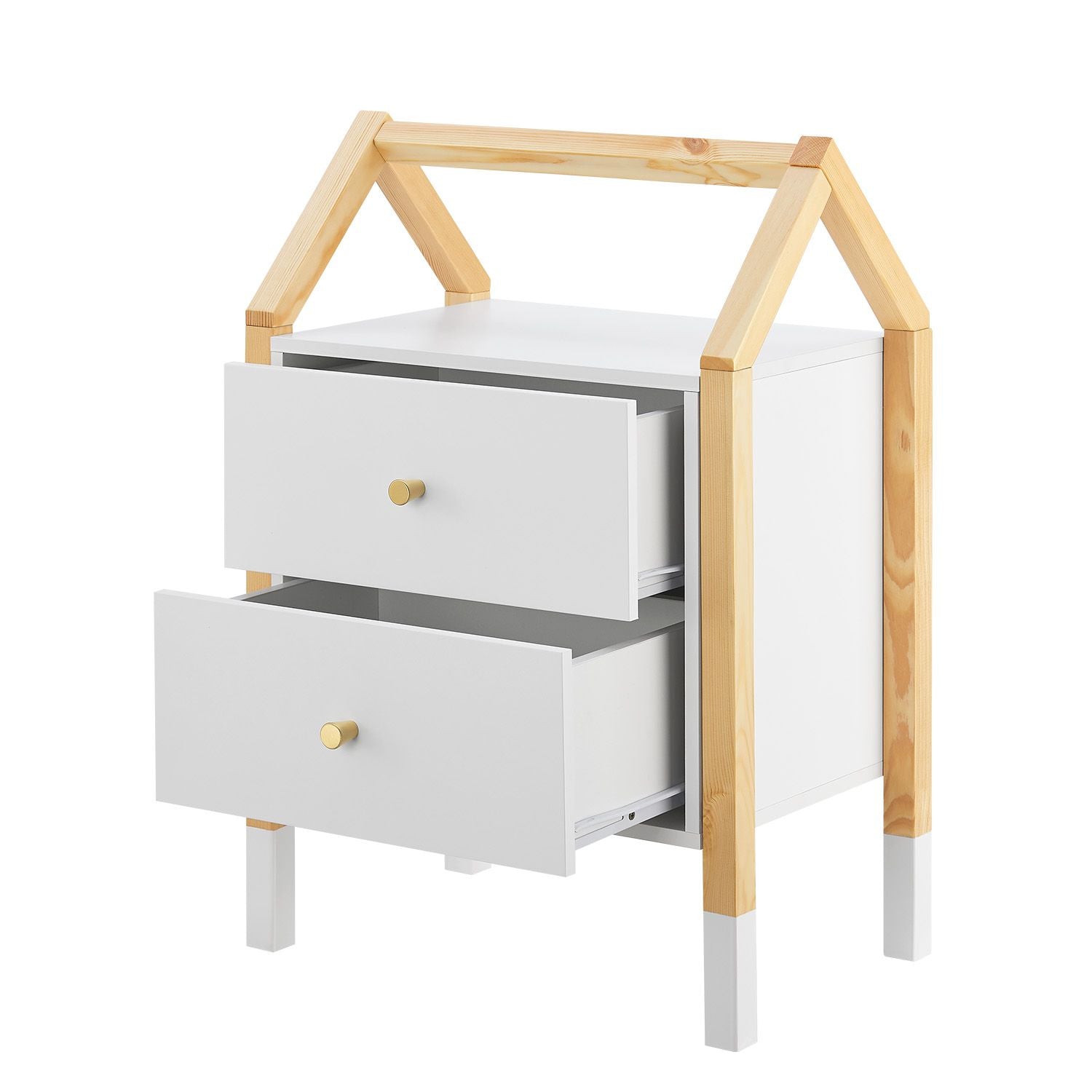 juskys-kinder-nachttisch-enny-hausdesign-2-schubladen-wei image 7