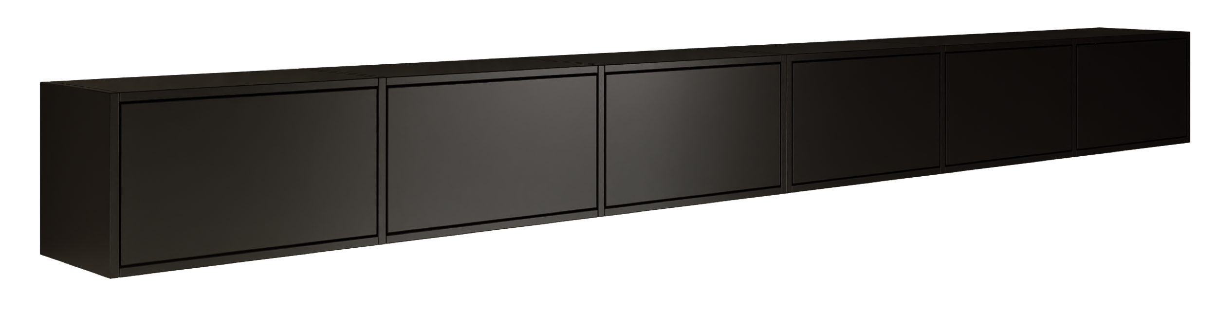 selsey-framme-h-ngender-tv-schrank-300-cm-mit-6-klappen-schwarz image 1