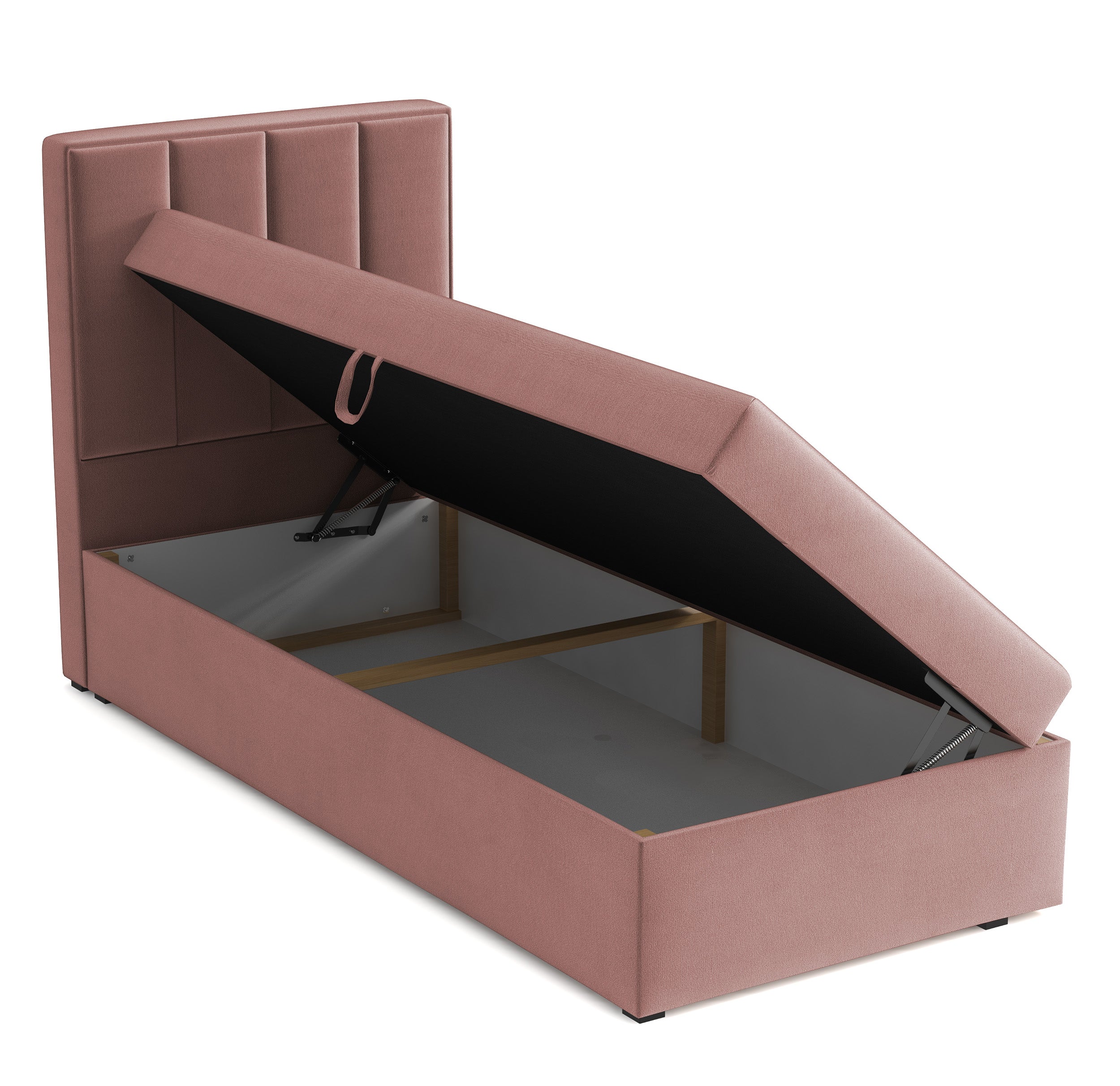 selsey-rinus-kontinentalbett-90x200-cm-mit-stauraum-rechts-rosa-velours-wasserab image 3