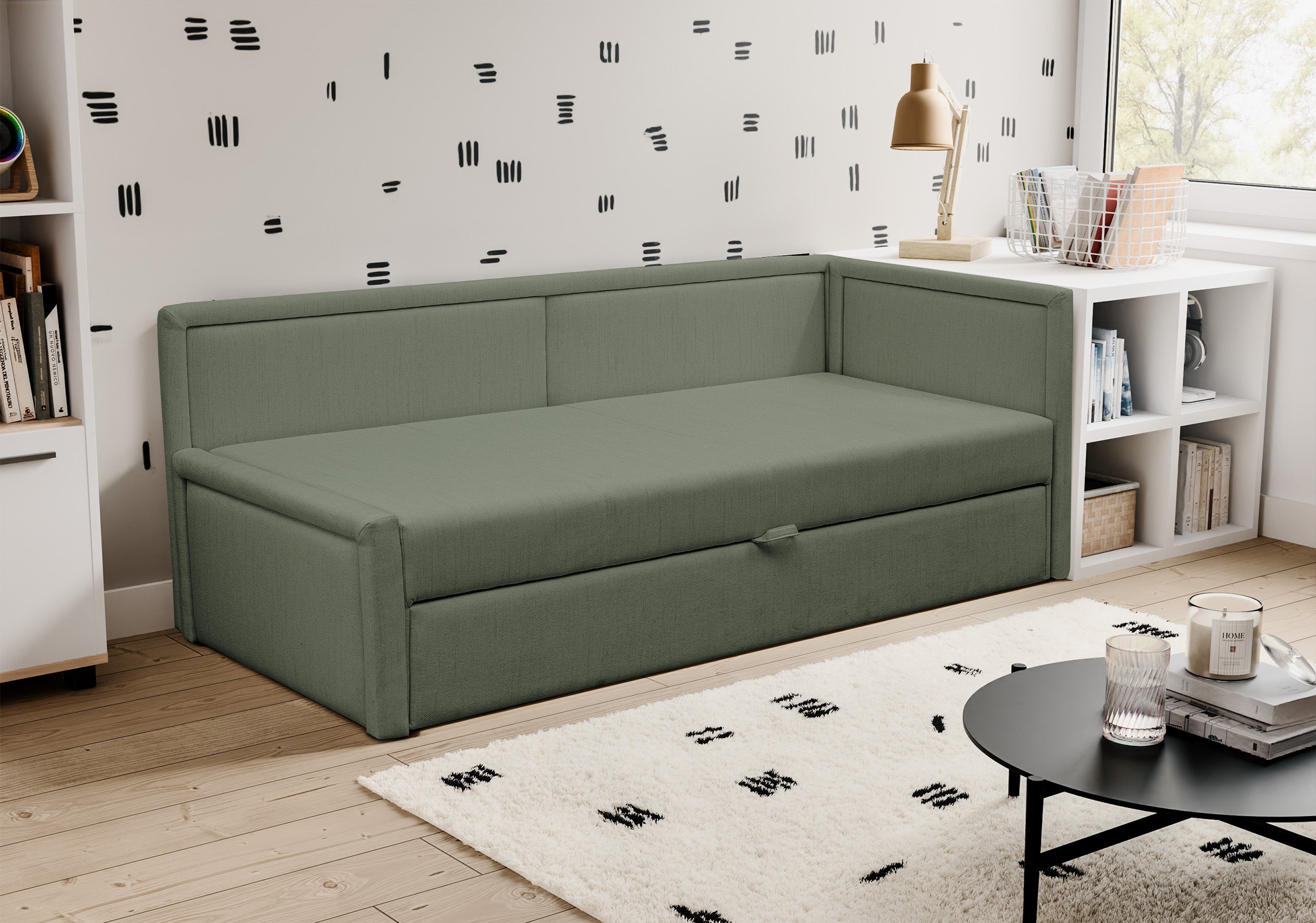 selsey-caprili-ausziehbares-doppelbett-salbeigr-n-geflochten-universell image 2