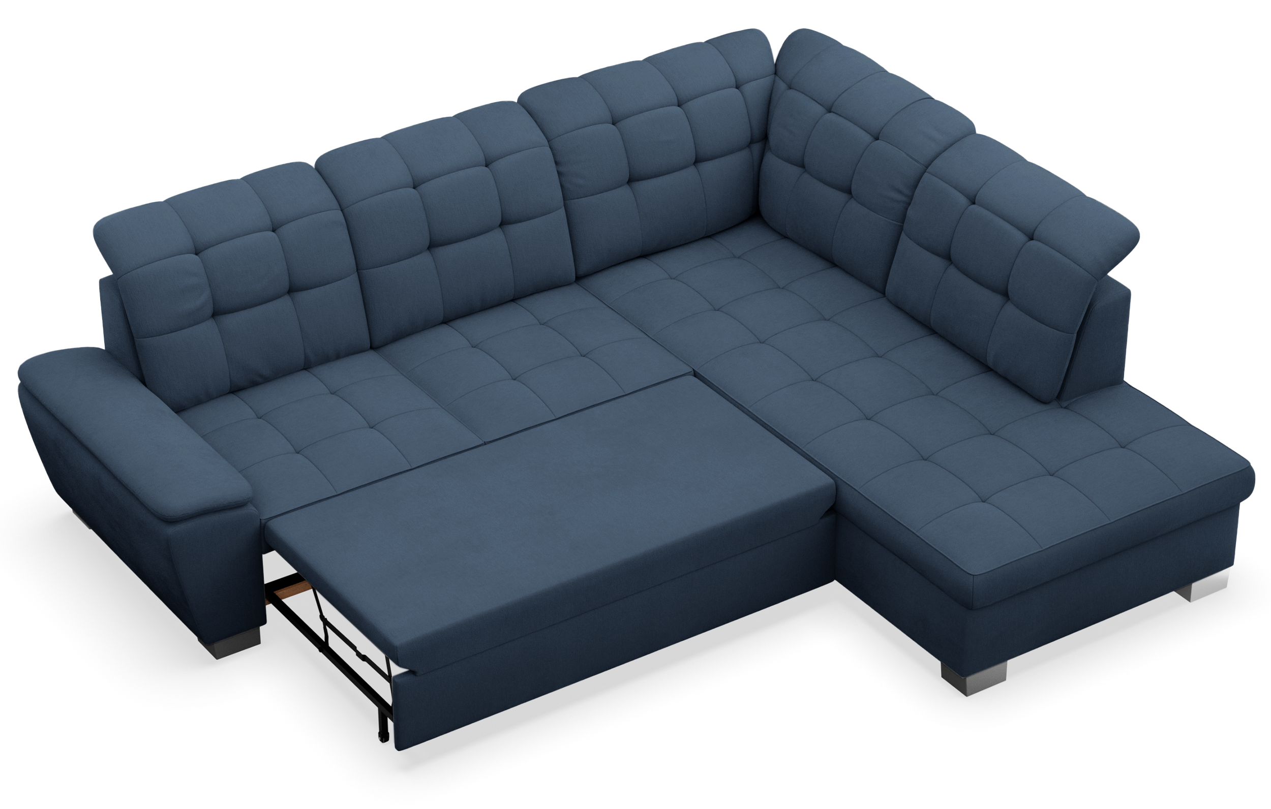 selsey-jamaal-ecksofa-mit-schlaffunktion-rechts-l-form-marineblau-geflecht-mit-s image 5