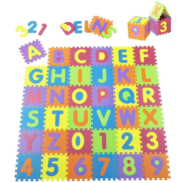 juskys-puzzlematte-kim-1-89-x-1-89-m-36-teilig-mit-buchstaben-und-zahlen image 1