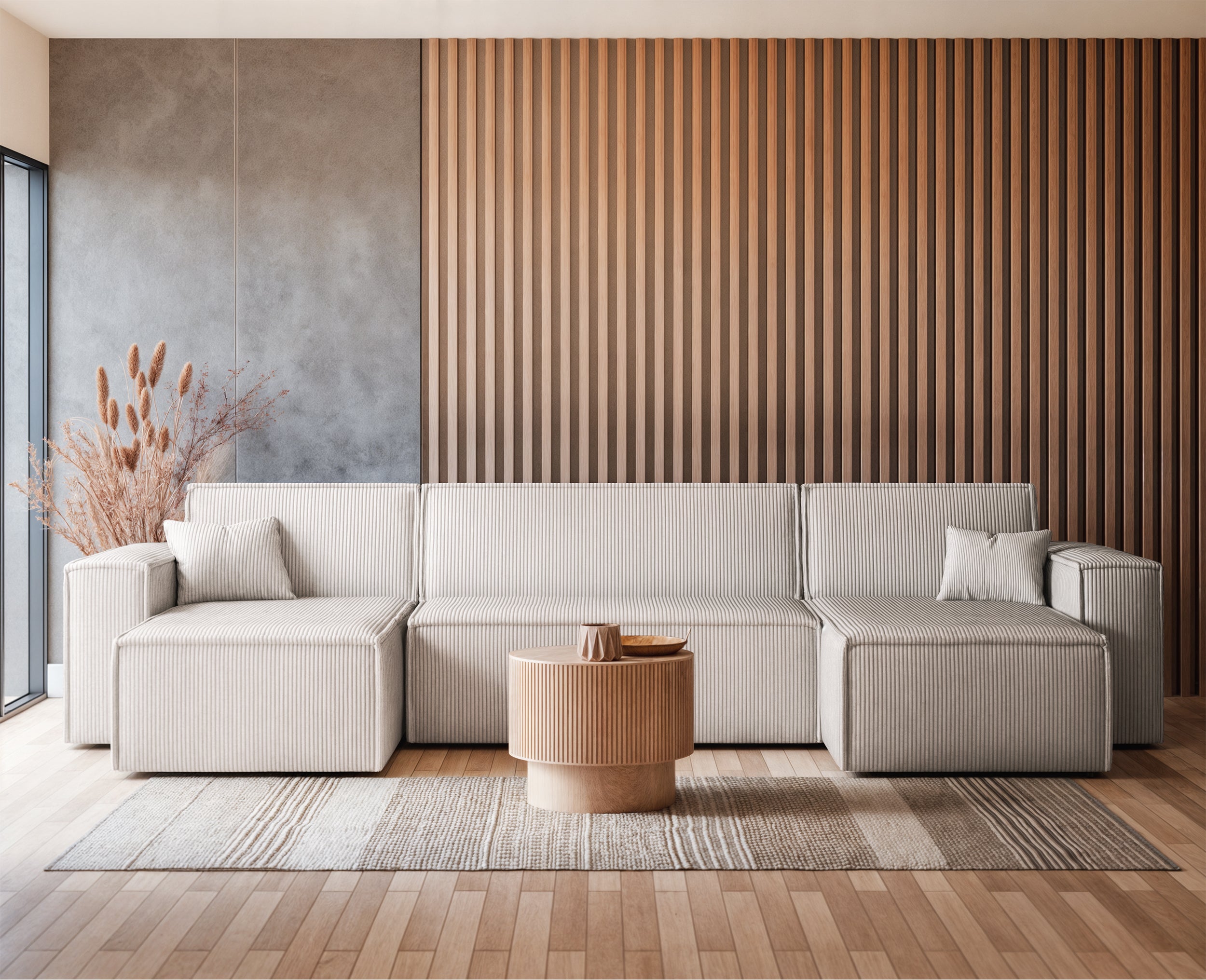 selsey-scarlo-ecksofa-u-mit-schlaffunktion-und-stauraum-hellbeige-cord image 3