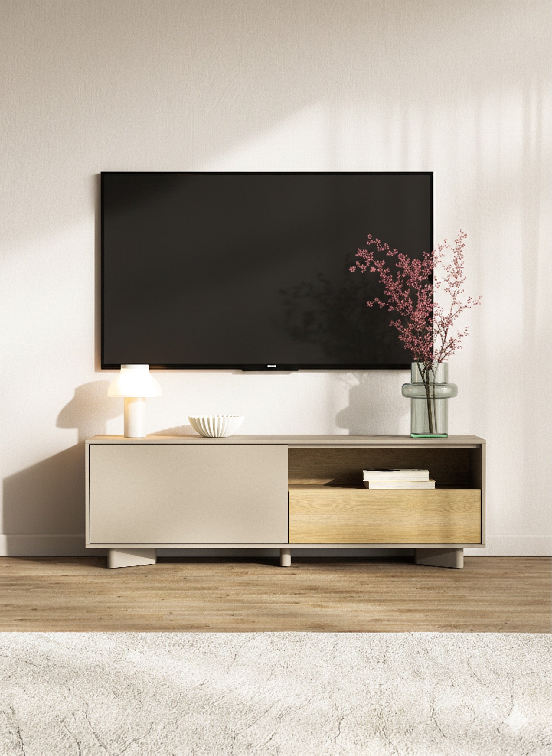 selsey-distria-tv-schrank-mit-schublade-140-cm-kaschmir-vicenza-eiche image 3