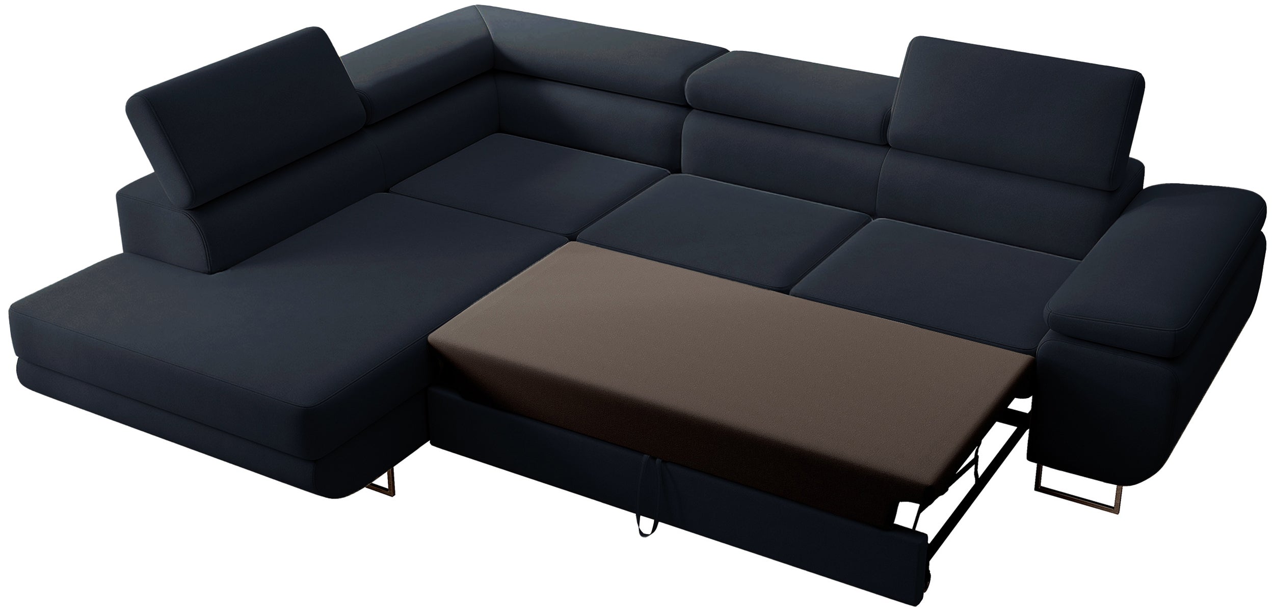 selsey-stevil-ecksofa-l-links-mit-schlaffunktion-und-stauraum-marineblauer-samt image 3