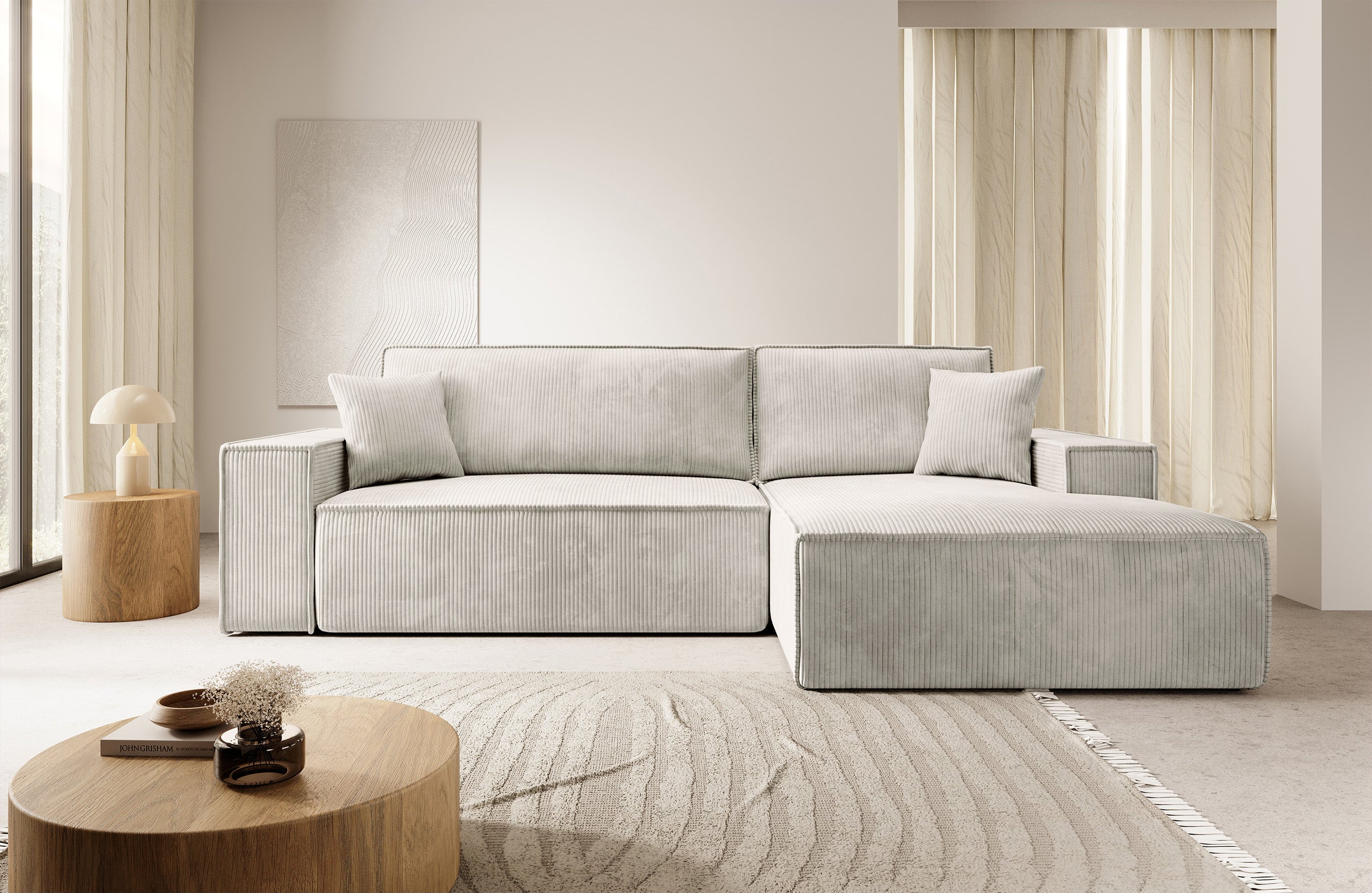 selsey-farese-new-ecksofa-mit-schlaffunktion-rechtsseitig-creme-cord-mit-staurau image 2
