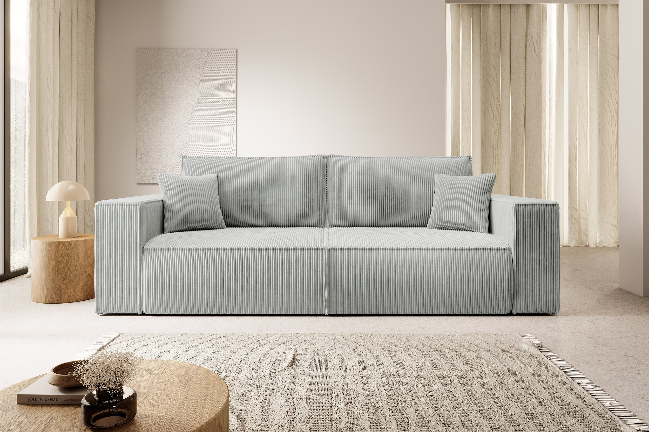 selsey-farese-dreisitzer-schlafsofa-ausklappbar-mit-stauraum-hellgrauer-cordstof image 2