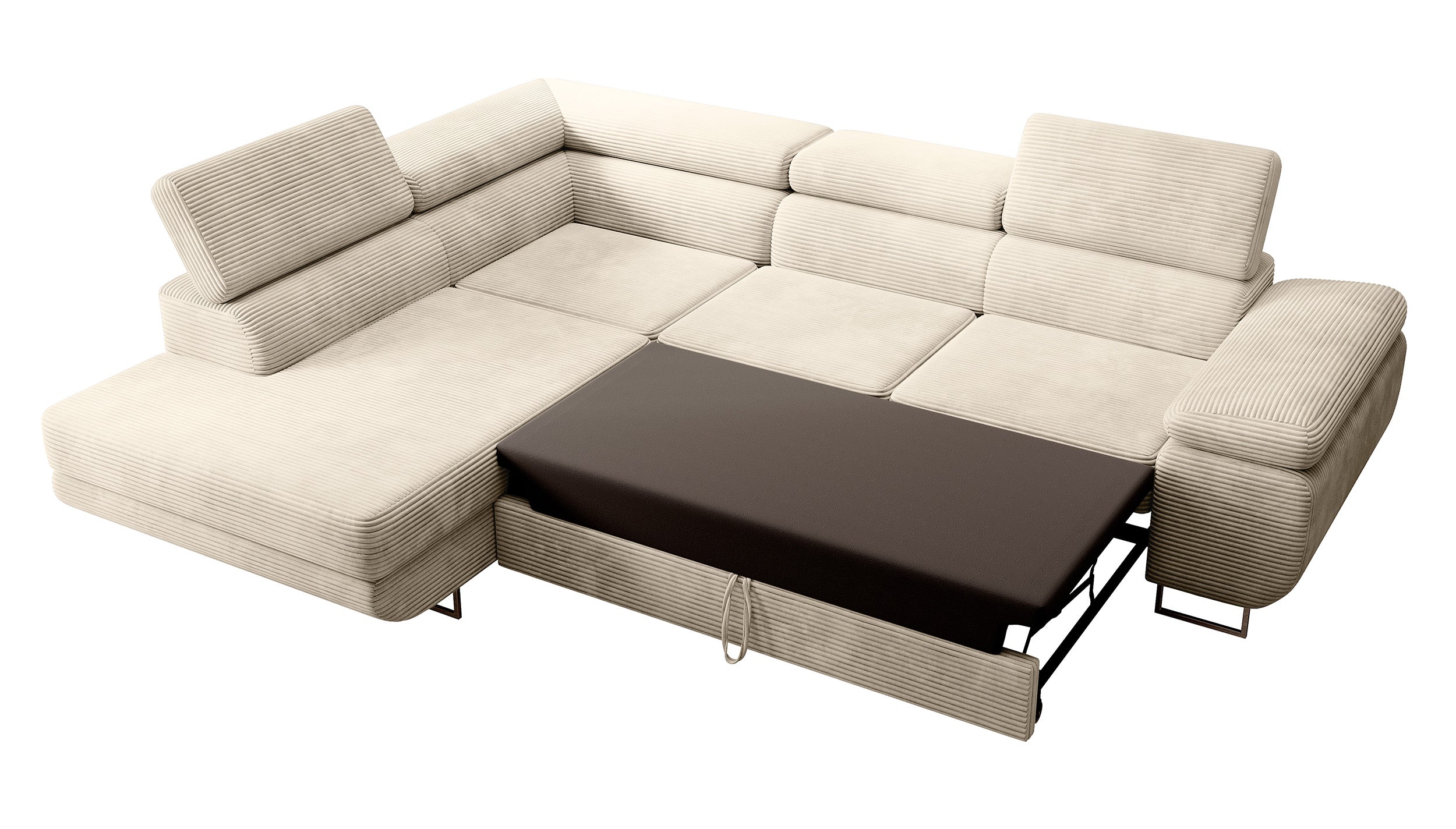 selsey-stevil-ecksofa-links-mit-schlaffunktion-und-stauraum-hellbeiger-cord image 3