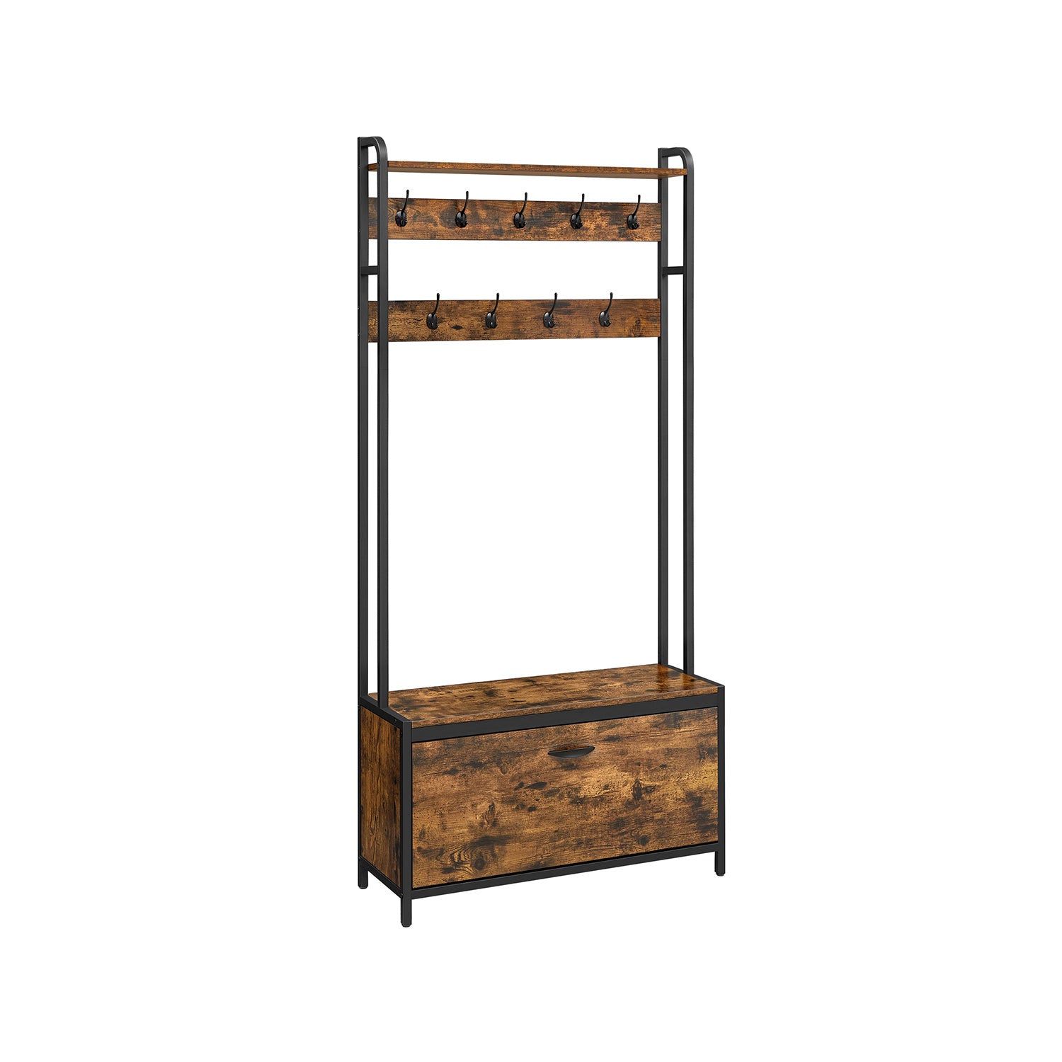 vasagle-alinru-garderobenst-nder-mit-schuhschrank-und-sitzbank-85-cm image 1