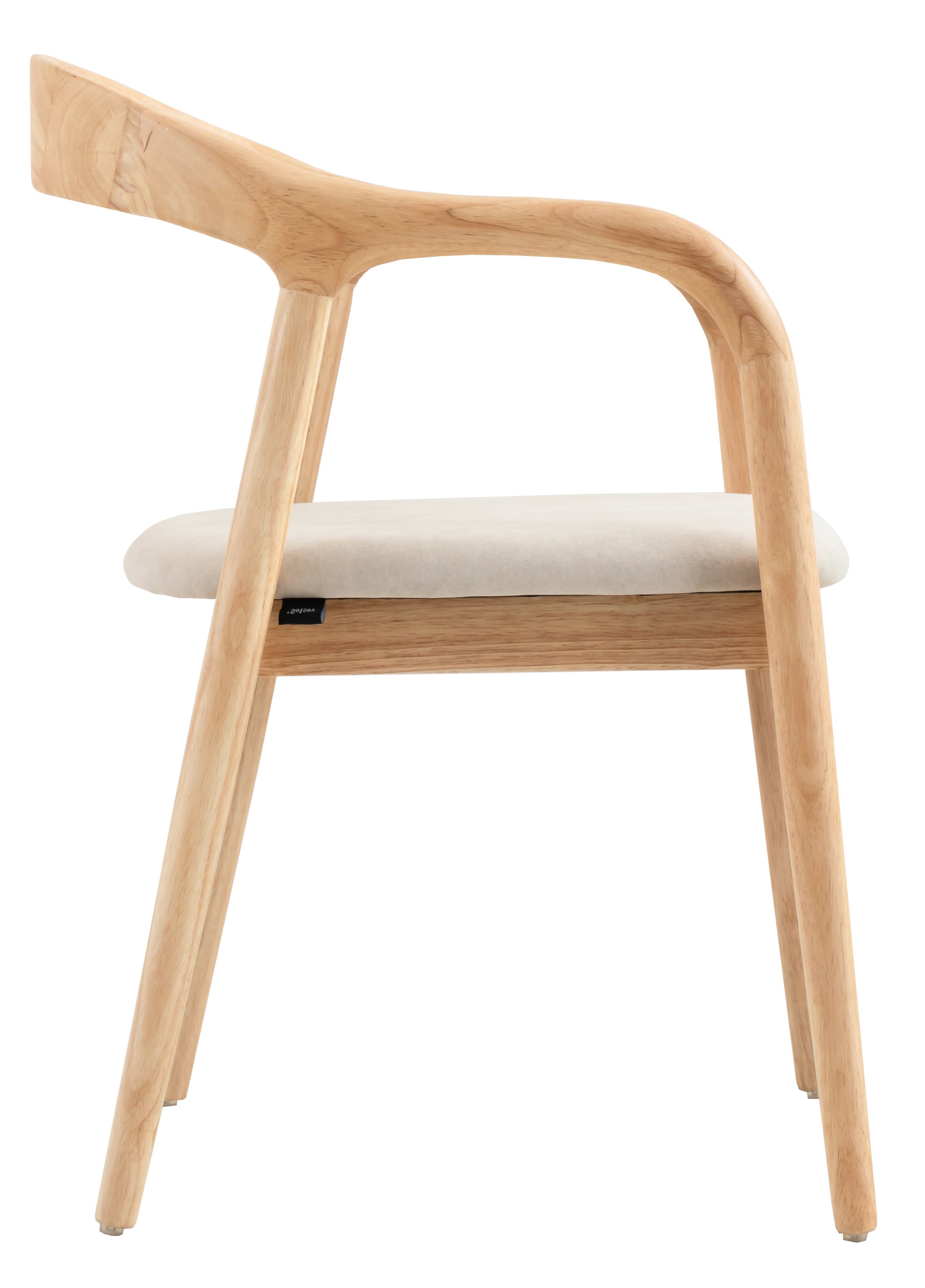 selsey-battione-holzstuhl-esszimmer-beiger-samt-nat-rliche-eiche-pflegeleicht image 4