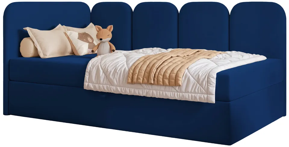 selsey-nubini-jugendbett-90x200-cm-links-mit-stauraum-blau-velours-wasserabweise image 1