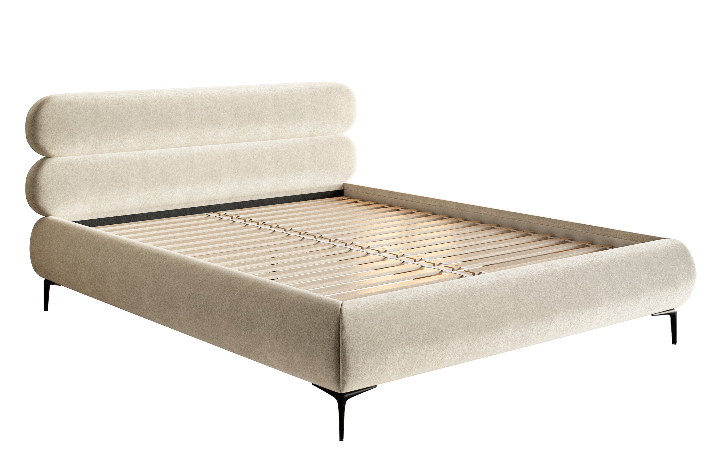 selsey-roule-polsterbett-160x200-cm-creme-velours-wasserabweisend-schwarze-beine image 7