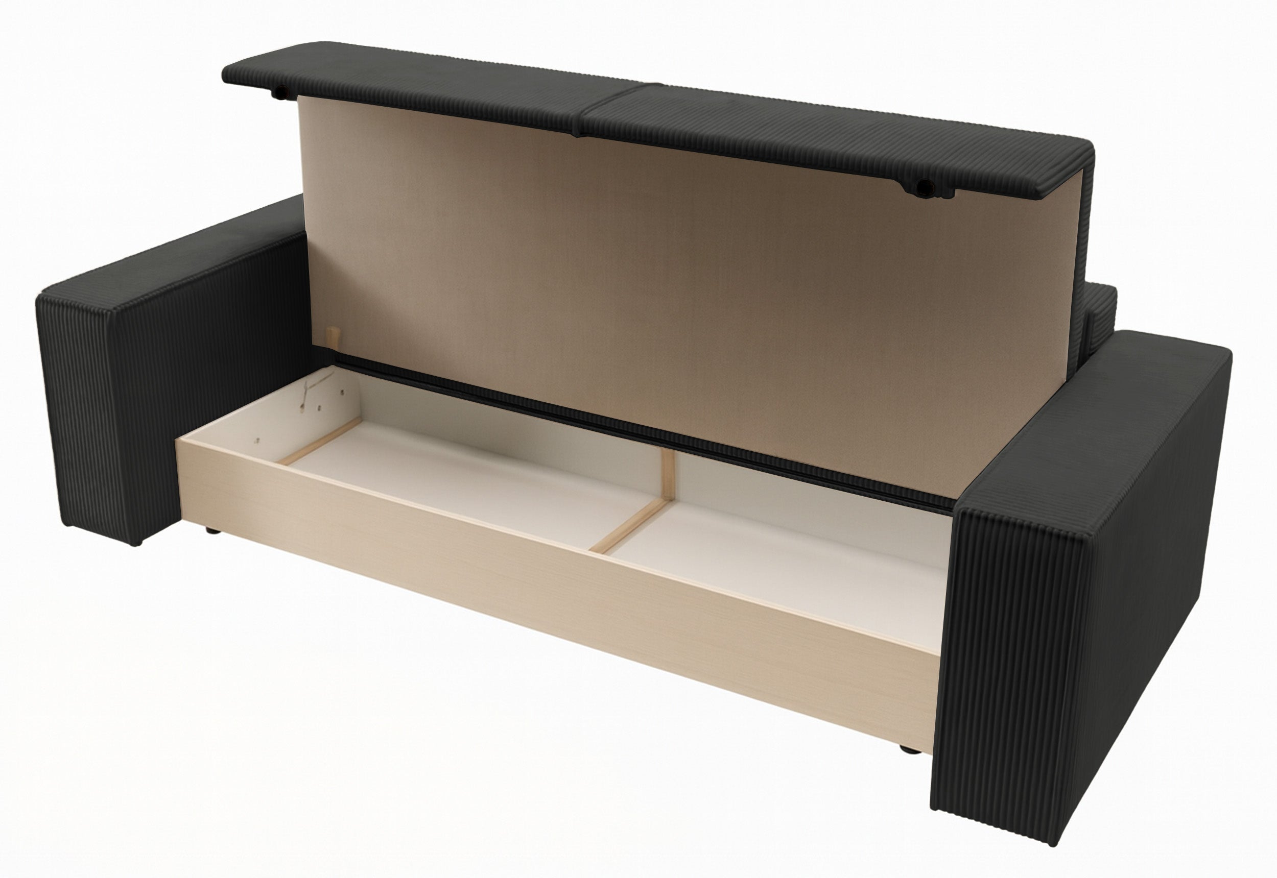 selsey-farese-3-sitzer-schlafsofa-mit-stauraum-dunkelgrauer-cord image 6