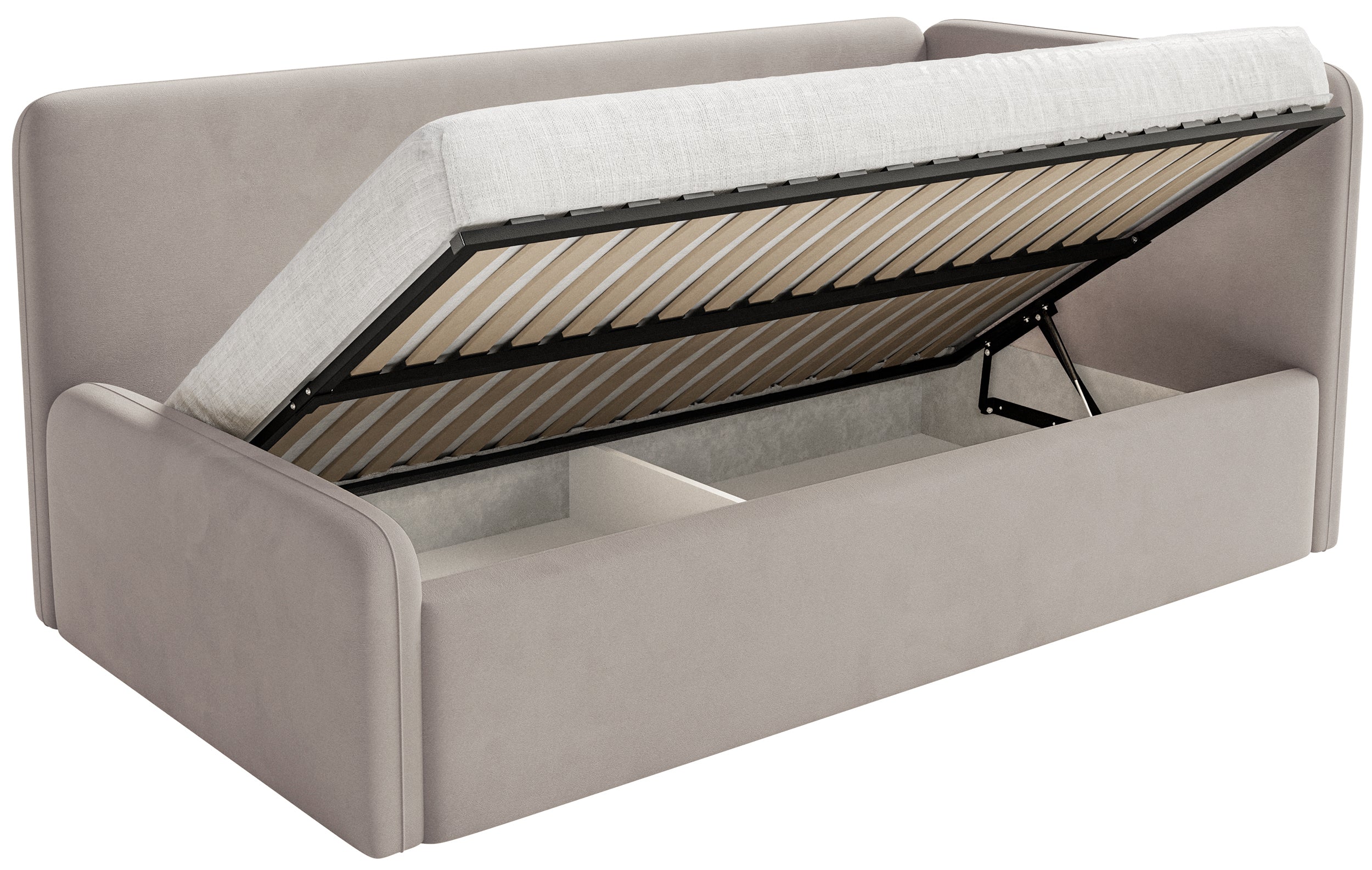 selsey-fanklo-jugendbett-120x200-cm-rechts-mit-matratze-und-stauraum-grau-beiger image 3