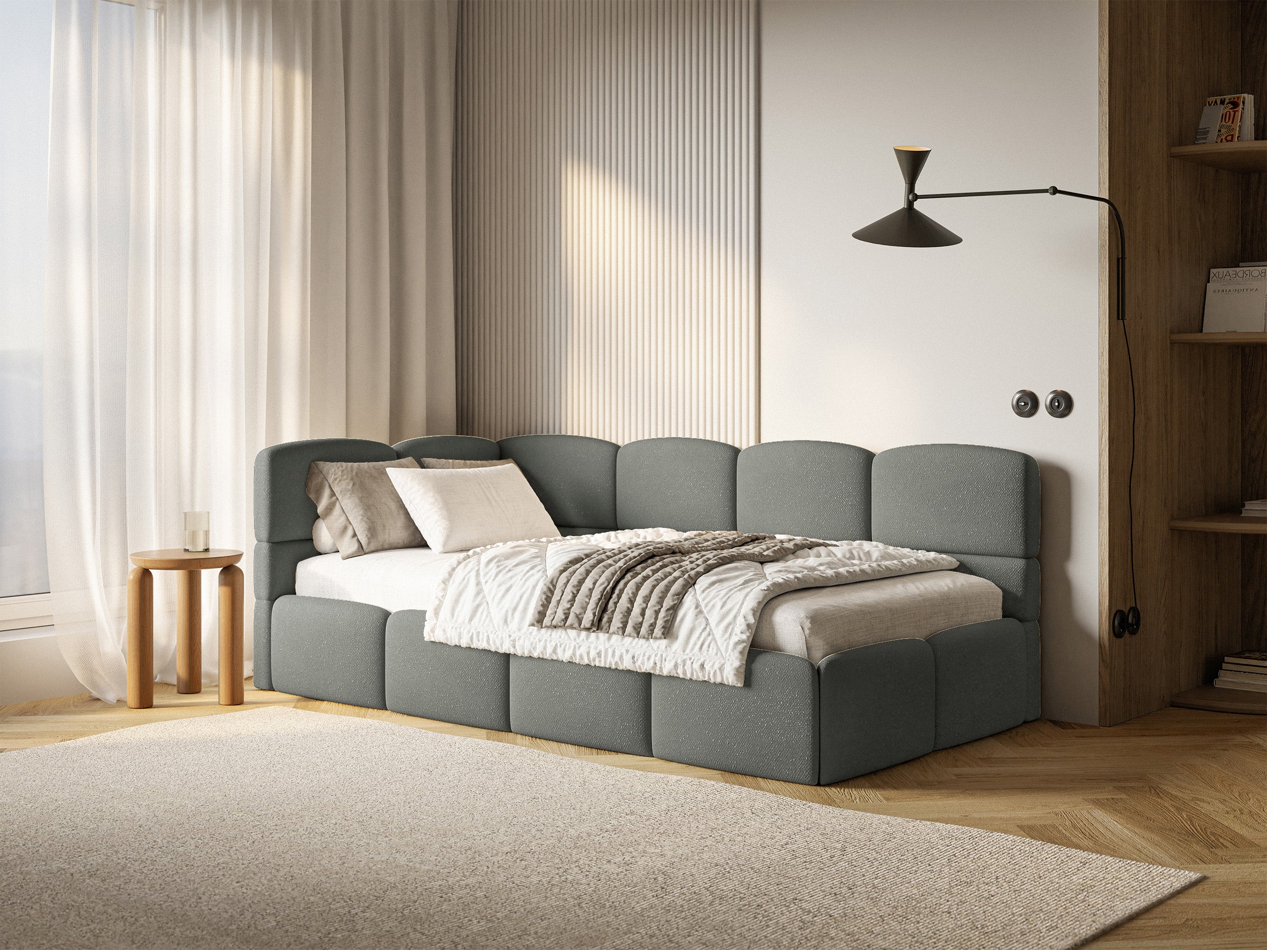 selsey-cloudy-jugendbett-90x200-cm-linksseitig-mit-stauraum-dunkelgraue-chenille image 4