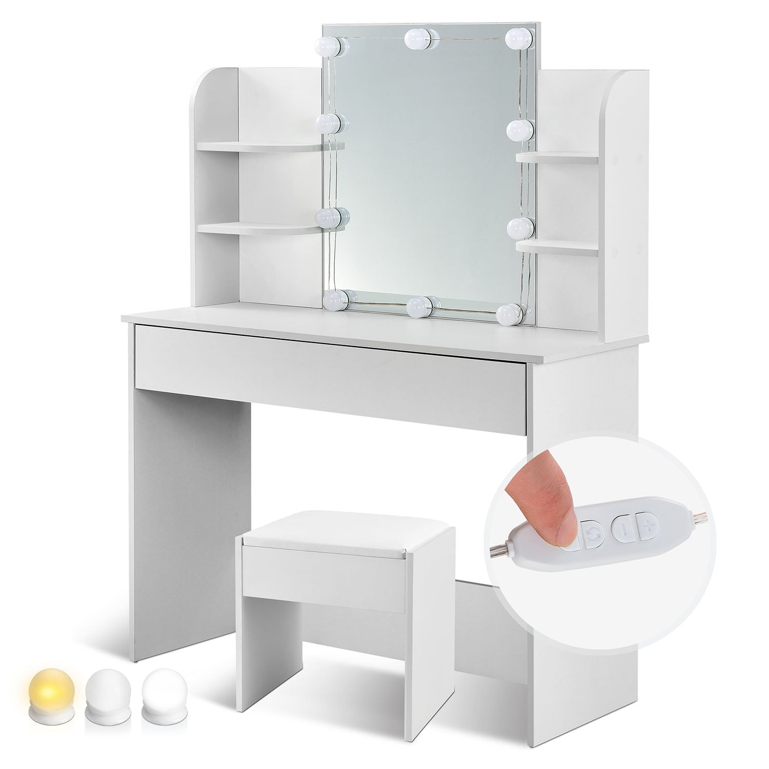 juskys-schminktisch-bella-mit-hocker-melly-und-led-spiegel image 8