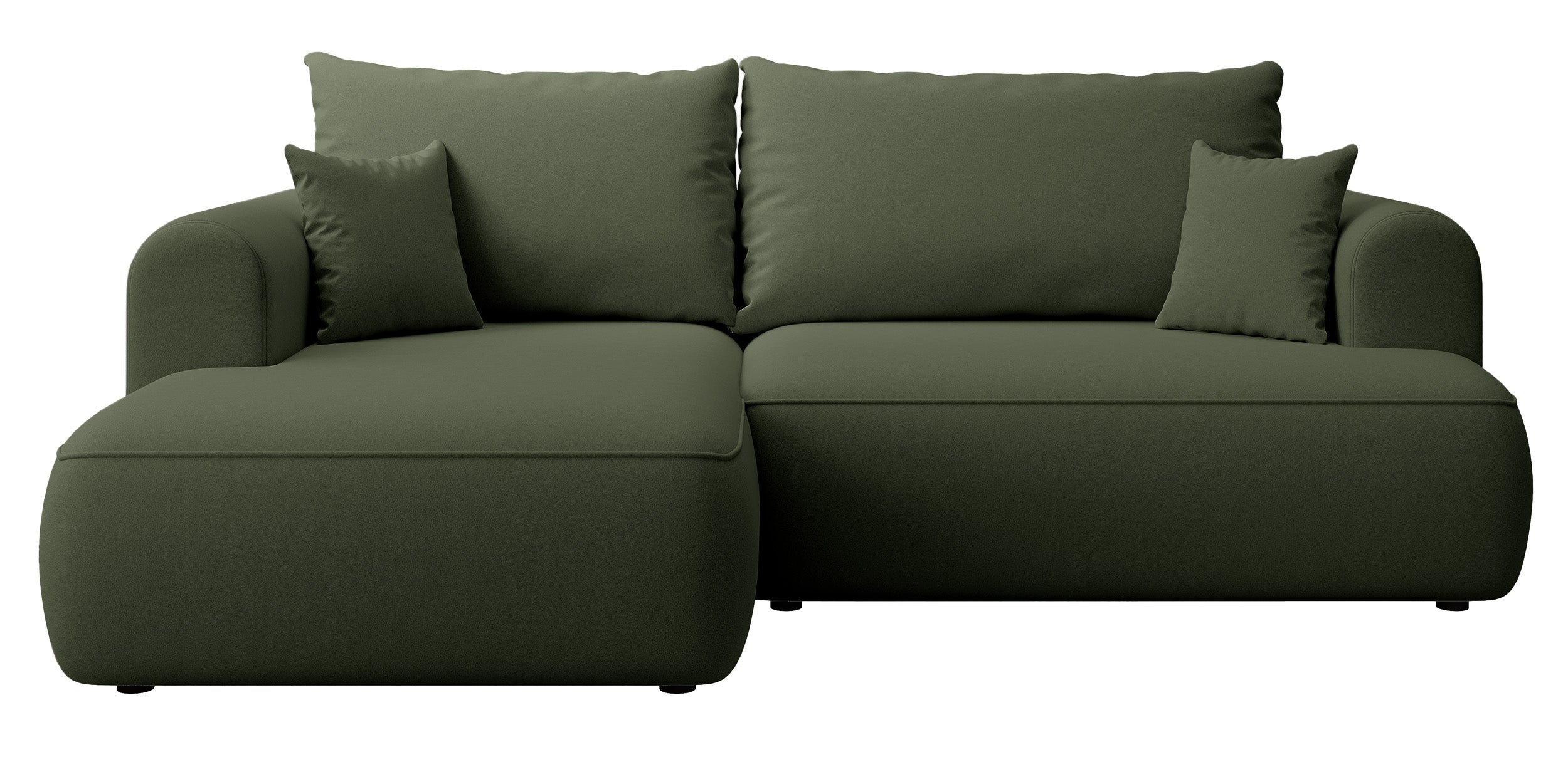 selsey-ovo-mini-ecksofa-mit-schlaffunktion-links-olivgr-n-samt-mit-stauraum image 1