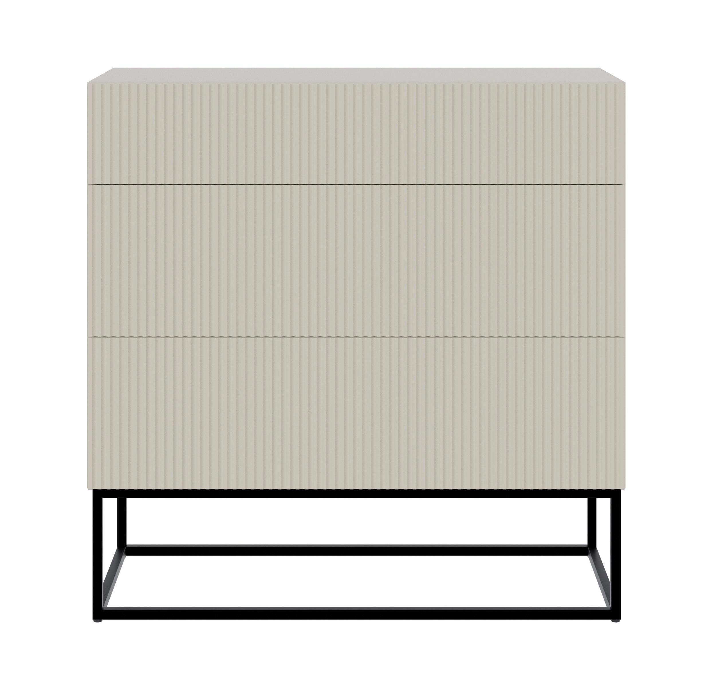 selsey-veldio-kommode-90-cm-mit-3-schubladen-und-gefr-ster-front-grau-beige-schw image 1