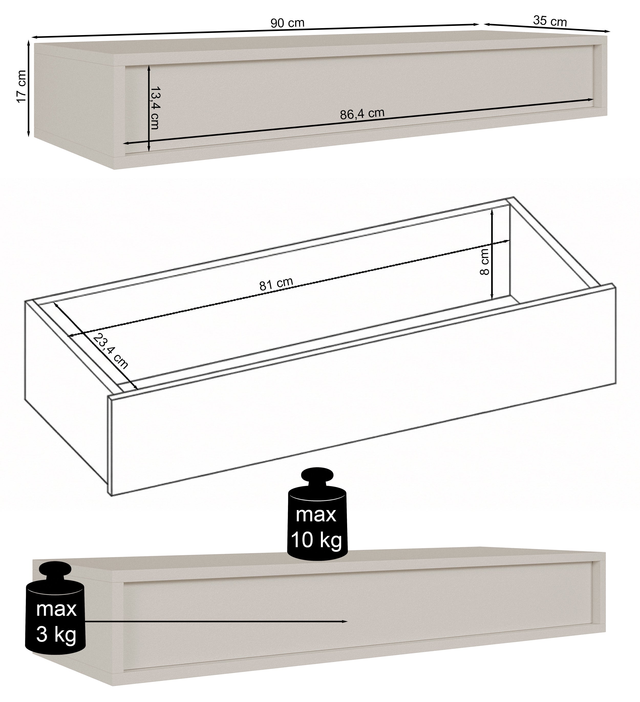 selsey-sanva-h-nge-konsole-90-cm-mit-schublade-kaschmir image 8