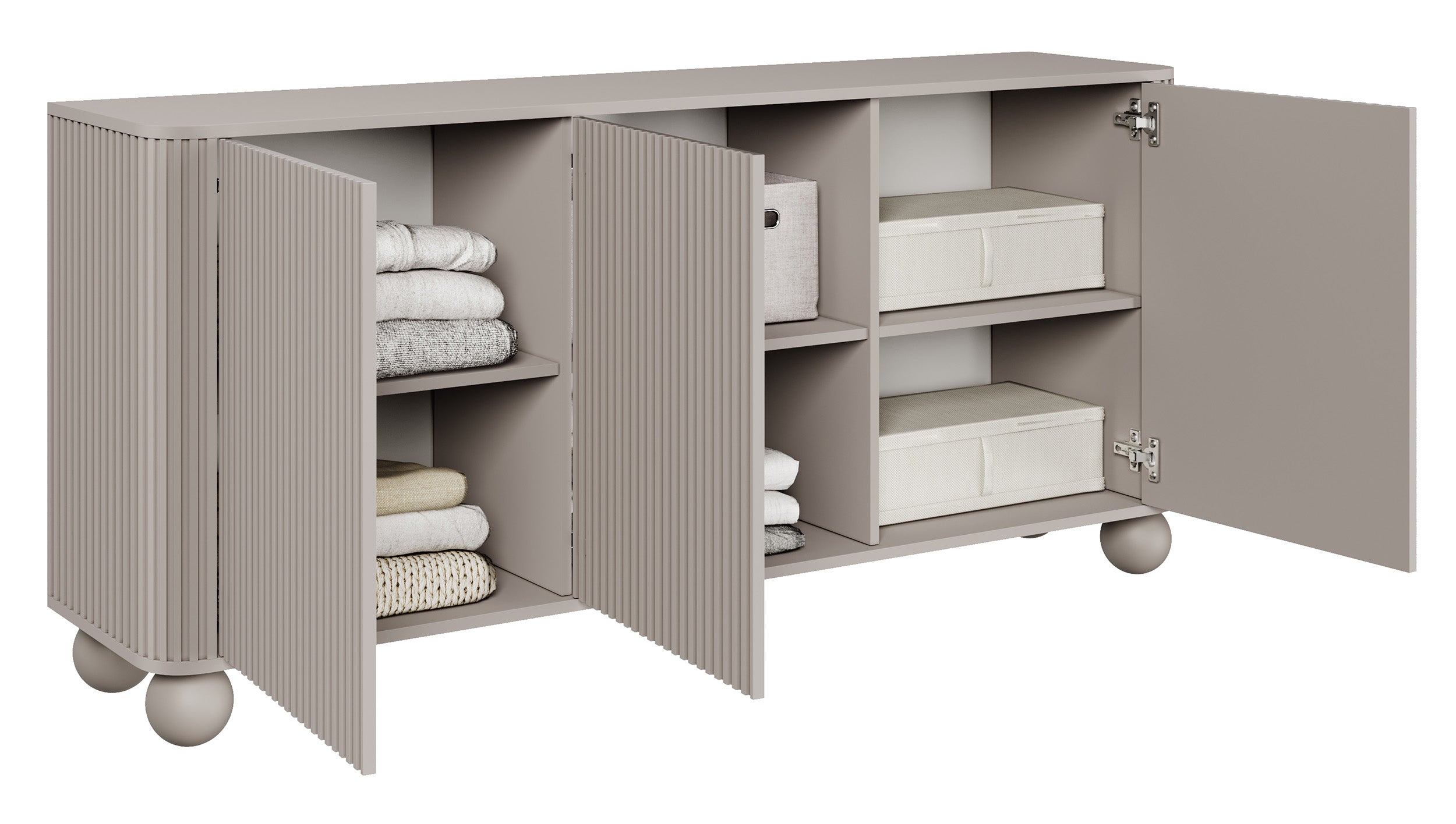 selsey-arvello-kommode-dreit-rig-163-cm-sandbeige-mit-fr-sungen-kugelbeine image 6
