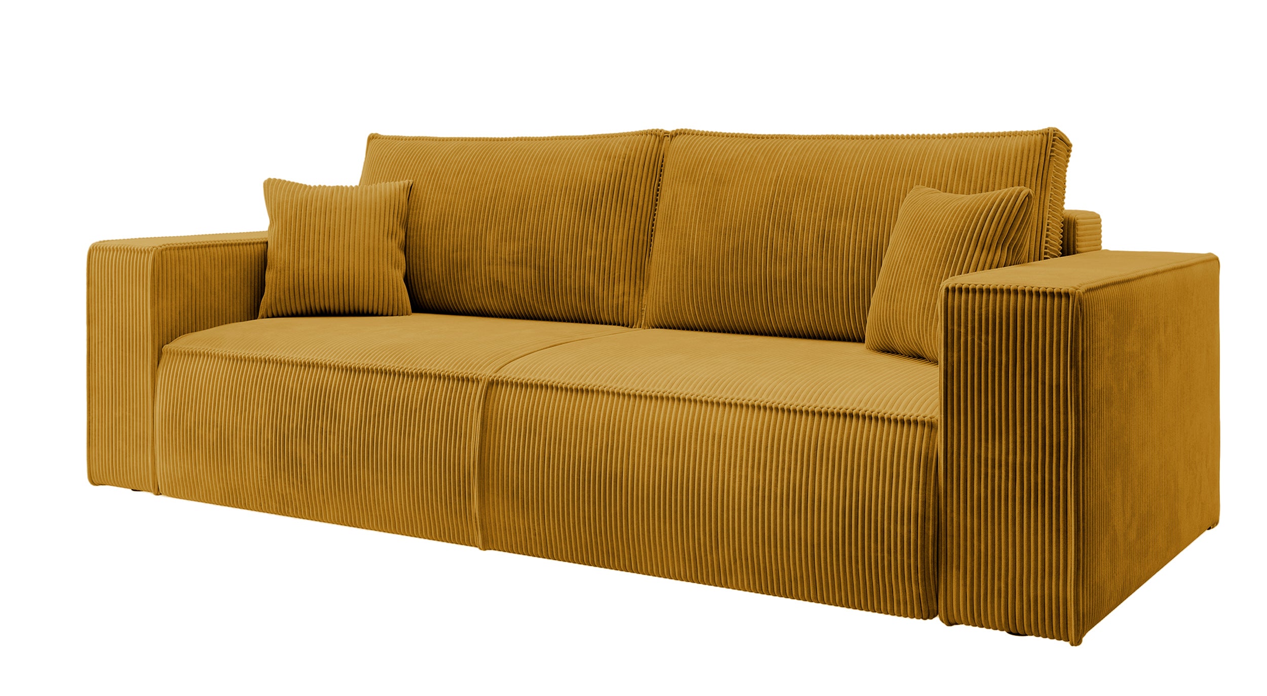 selsey-farese-3-sitzer-schlafsofa-senfgelber-cord-mit-stauraum image 1