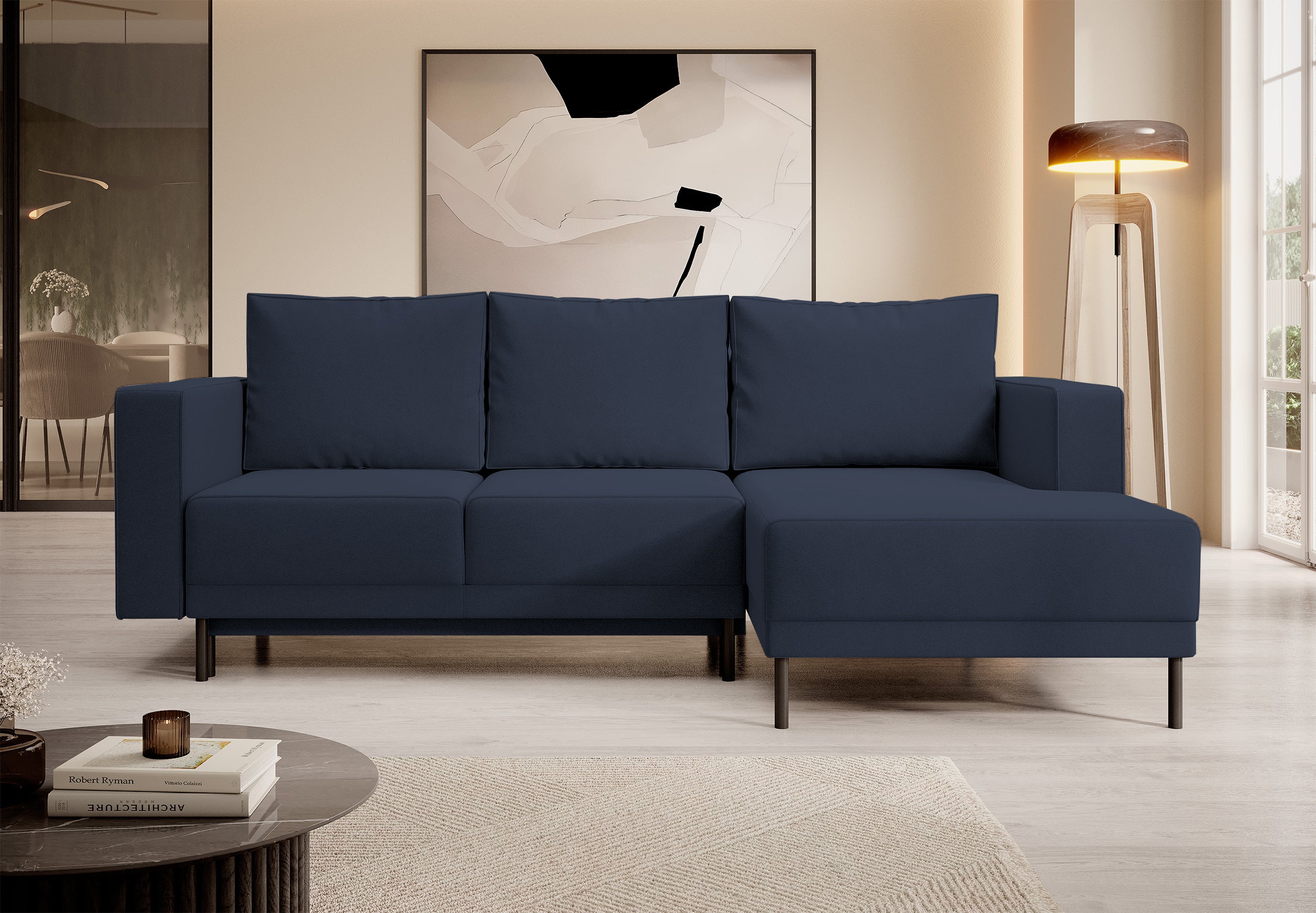 selsey-rodario-mini-ecksofa-mit-schlaffunktion-rechts-marineblauer-samt image 2