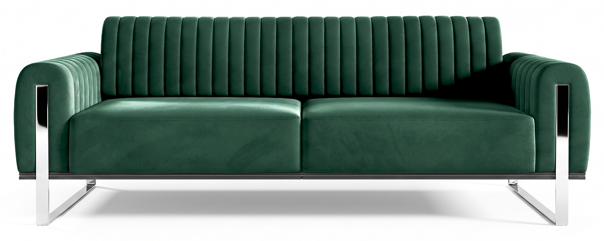 selsey-parissa-dreier-sofa-samt-gr-n-mit-chromf-en image 1