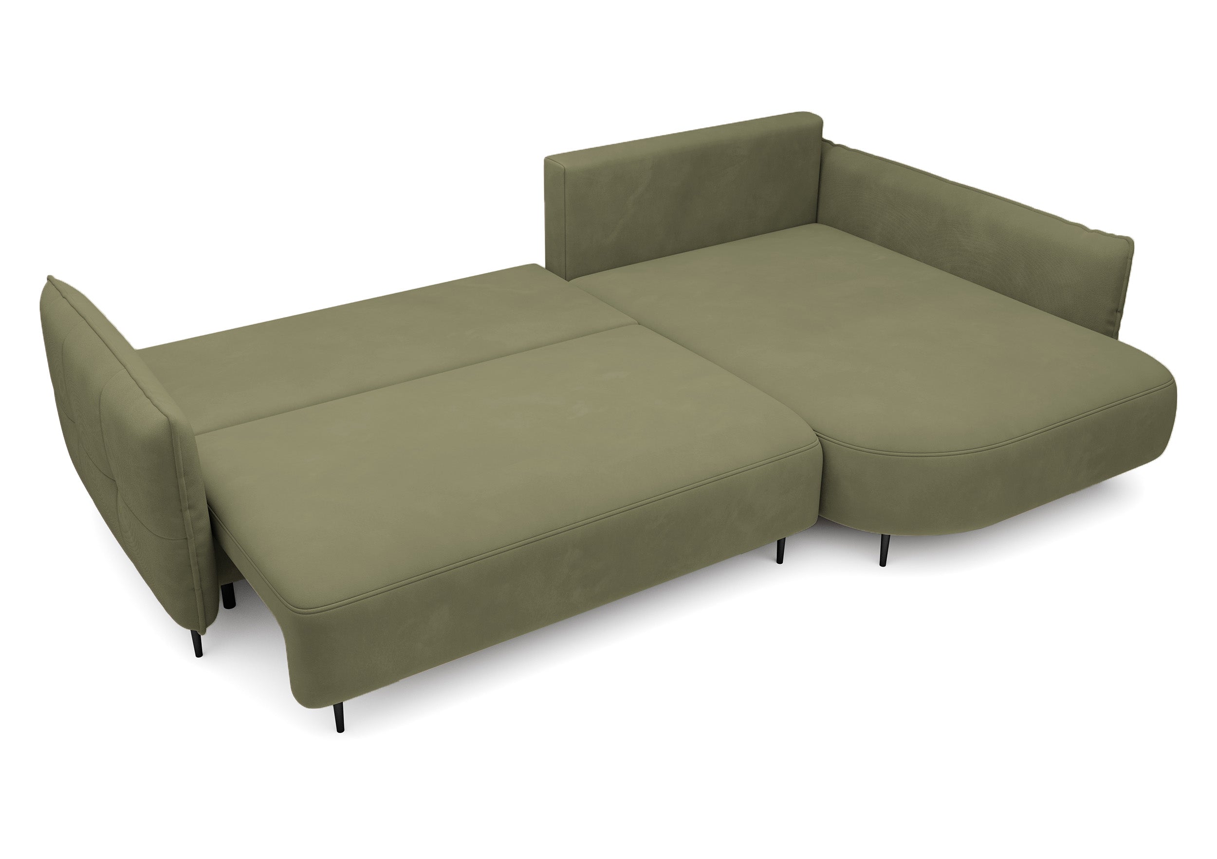 selsey-oblivio-ecksofa-mit-schlaffunktion-rechts-olivgr-ner-samt image 4