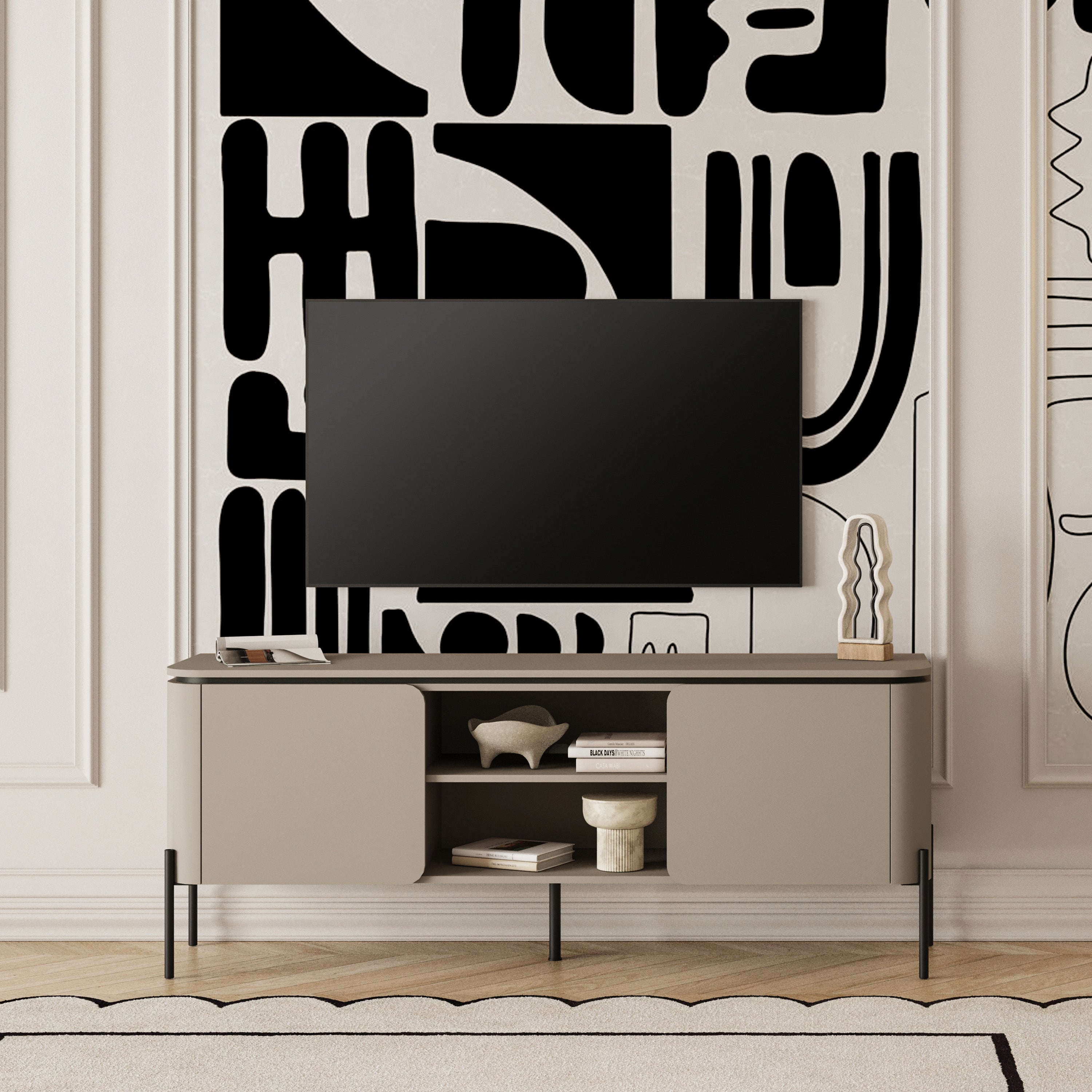 selsey-calderis-tv-schrank-163-cm-congo-mit-zwei-t-ren-und-zwei-f-chern image 2