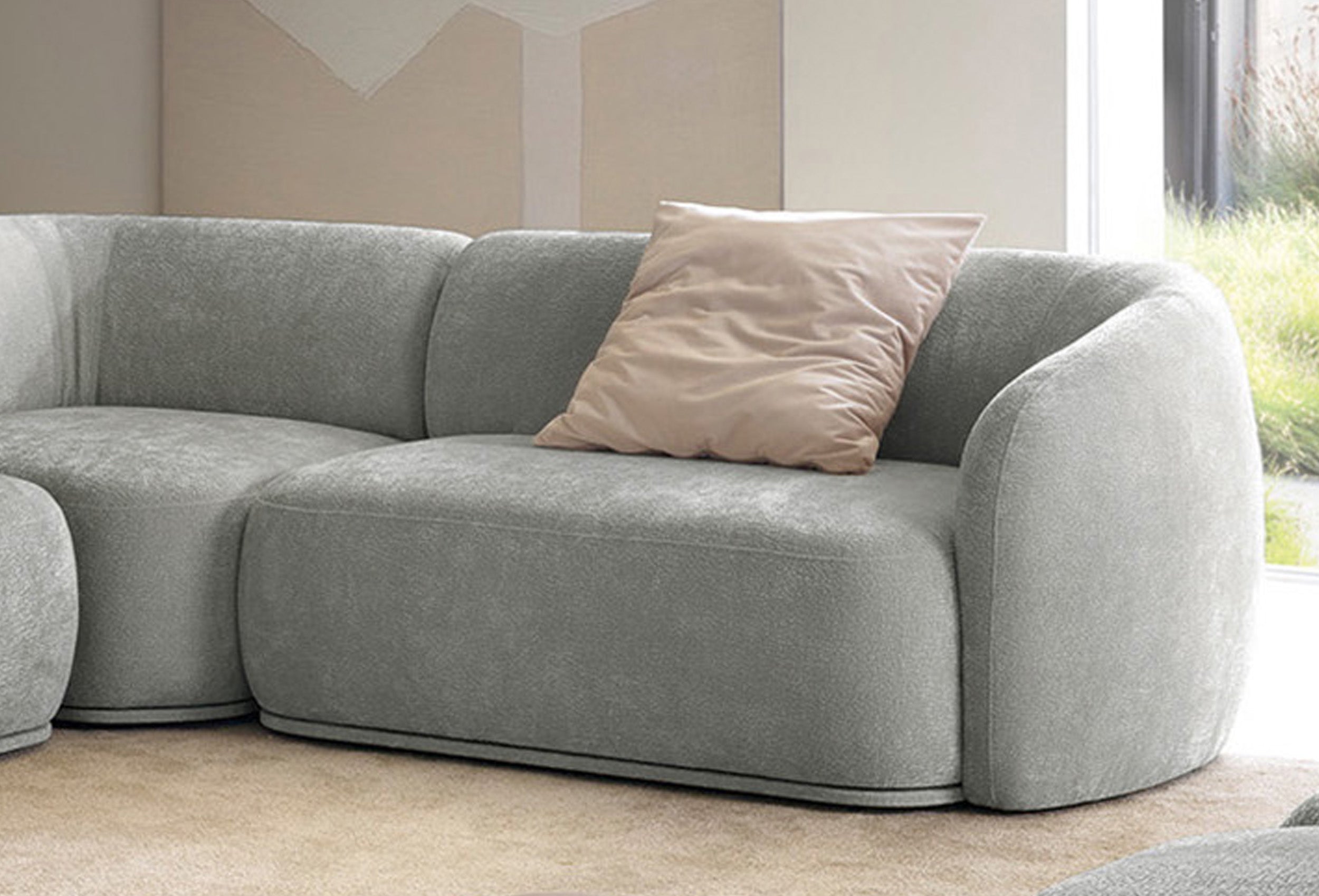 selsey-bommo-modulares-ecksofa-l-form-links-mit-pouf-grauer-chenille-stoff image 7