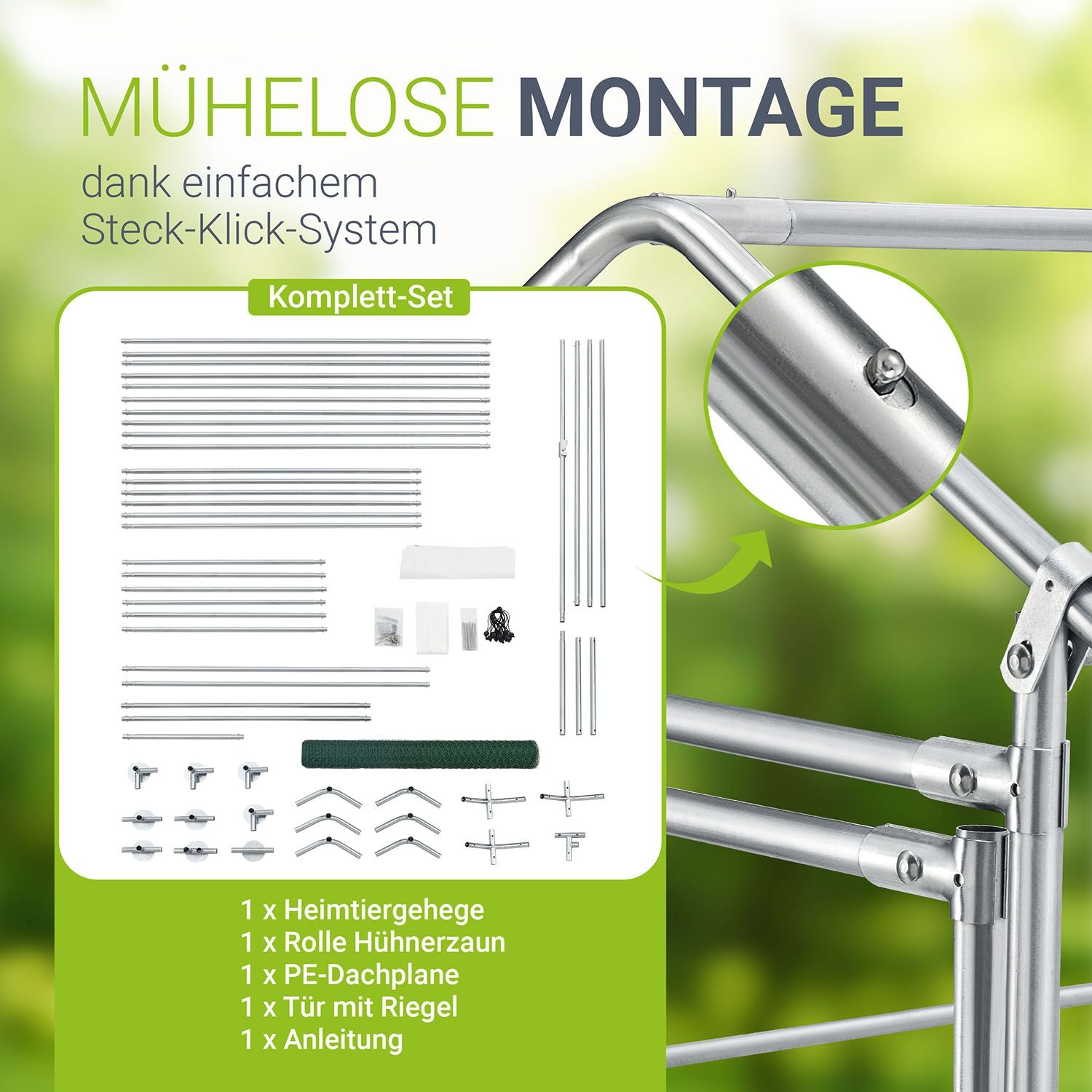 juskys-freilaufgehege-hls25t-4-m-h-hnergehege-2x2x2-m-mit-plane image 5